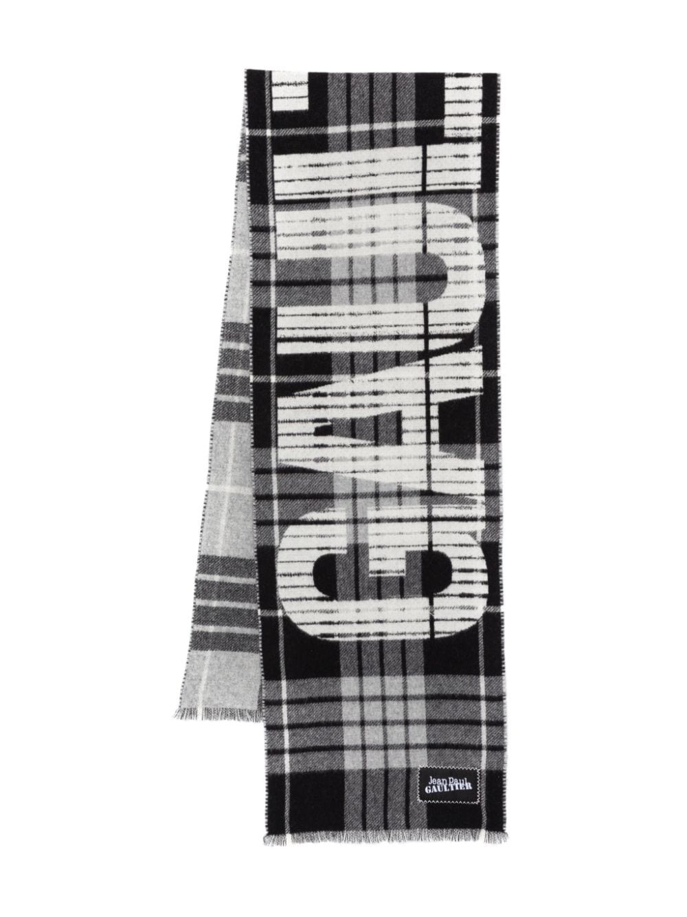 logo-jacquard scarf - 1