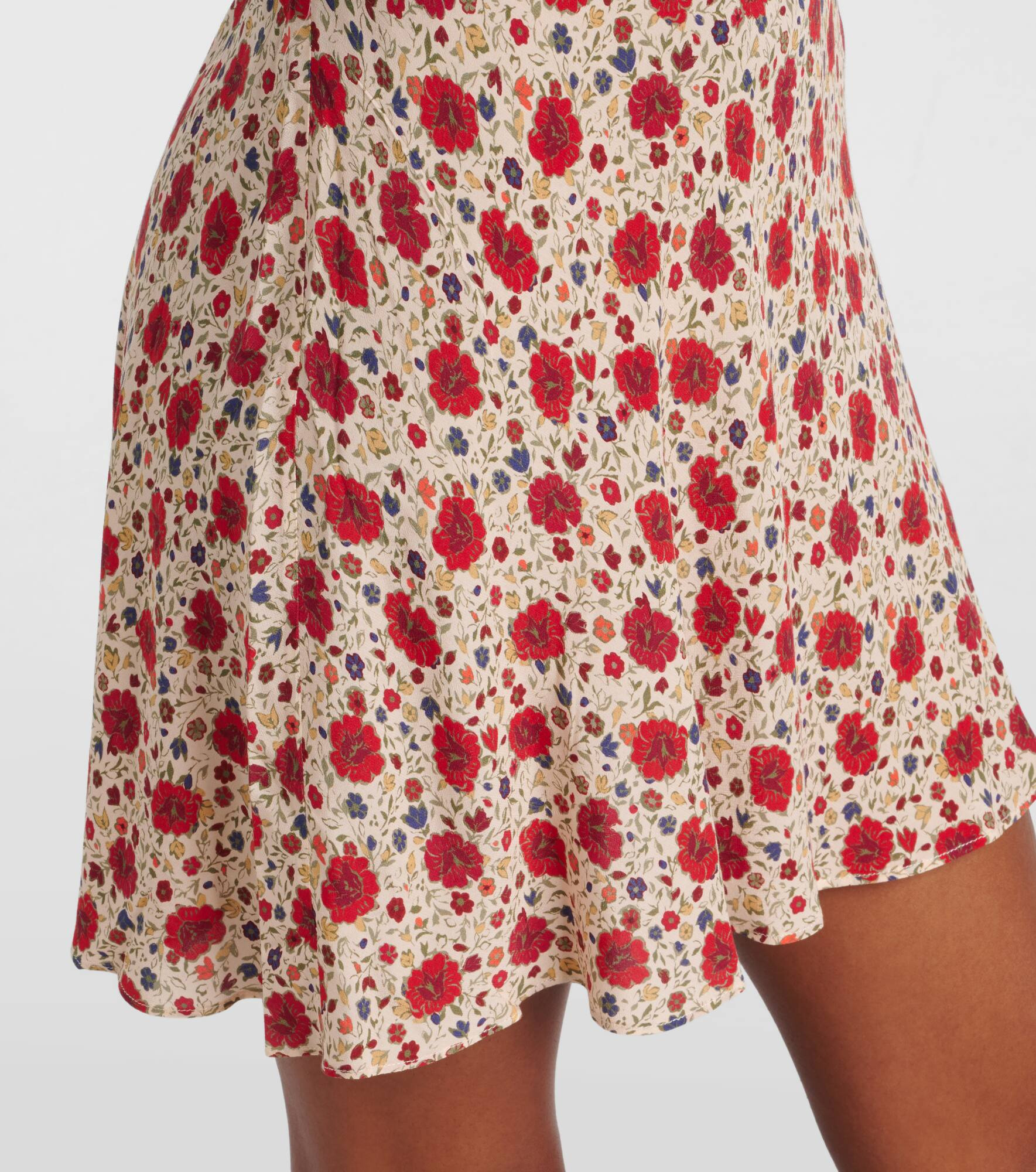 Lacie lace-trimmed floral minidress - 5