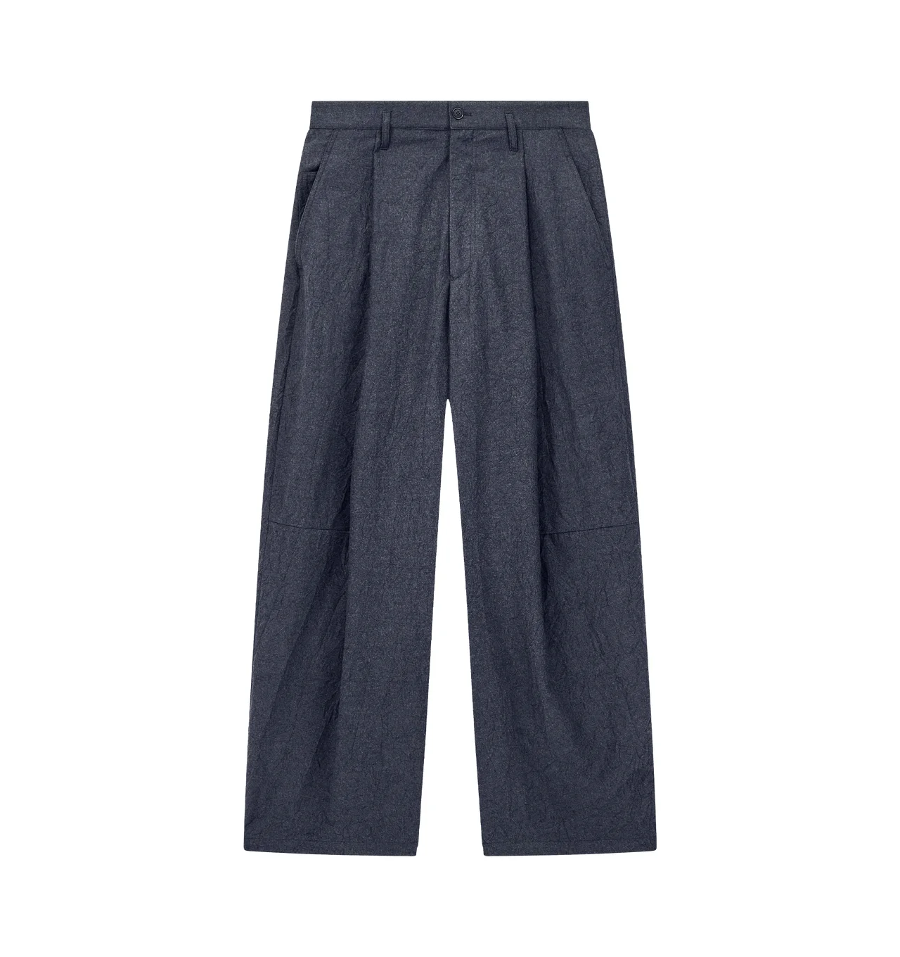 Crinkle Wool Flannel Trouser - 1