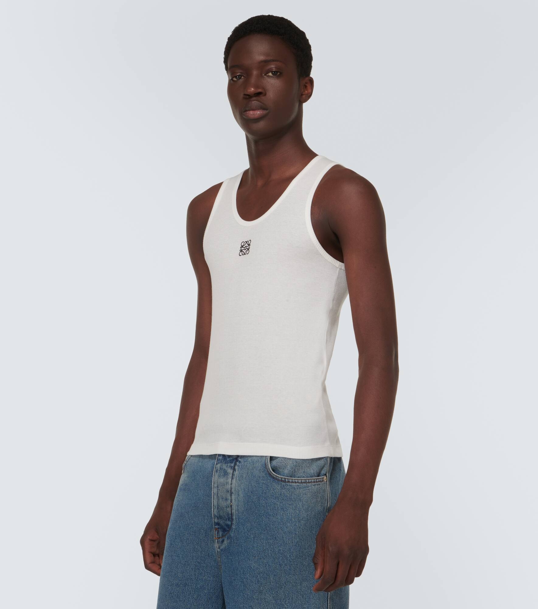 Anagram cotton jersey tank top - 3