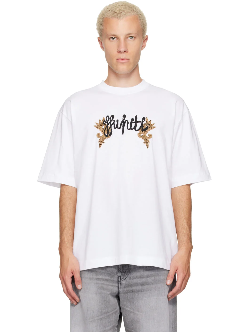 White Paisley Arrow Skate T-shirt - 1