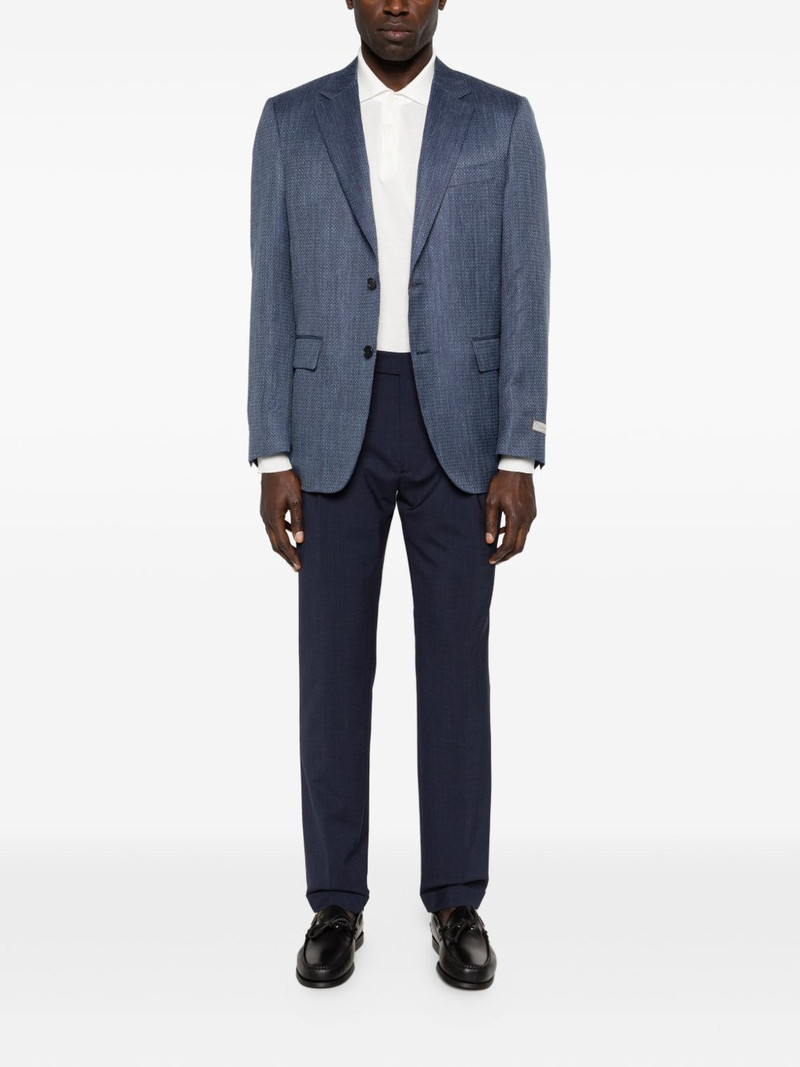 Canali patterned notched lapel jacket outlook