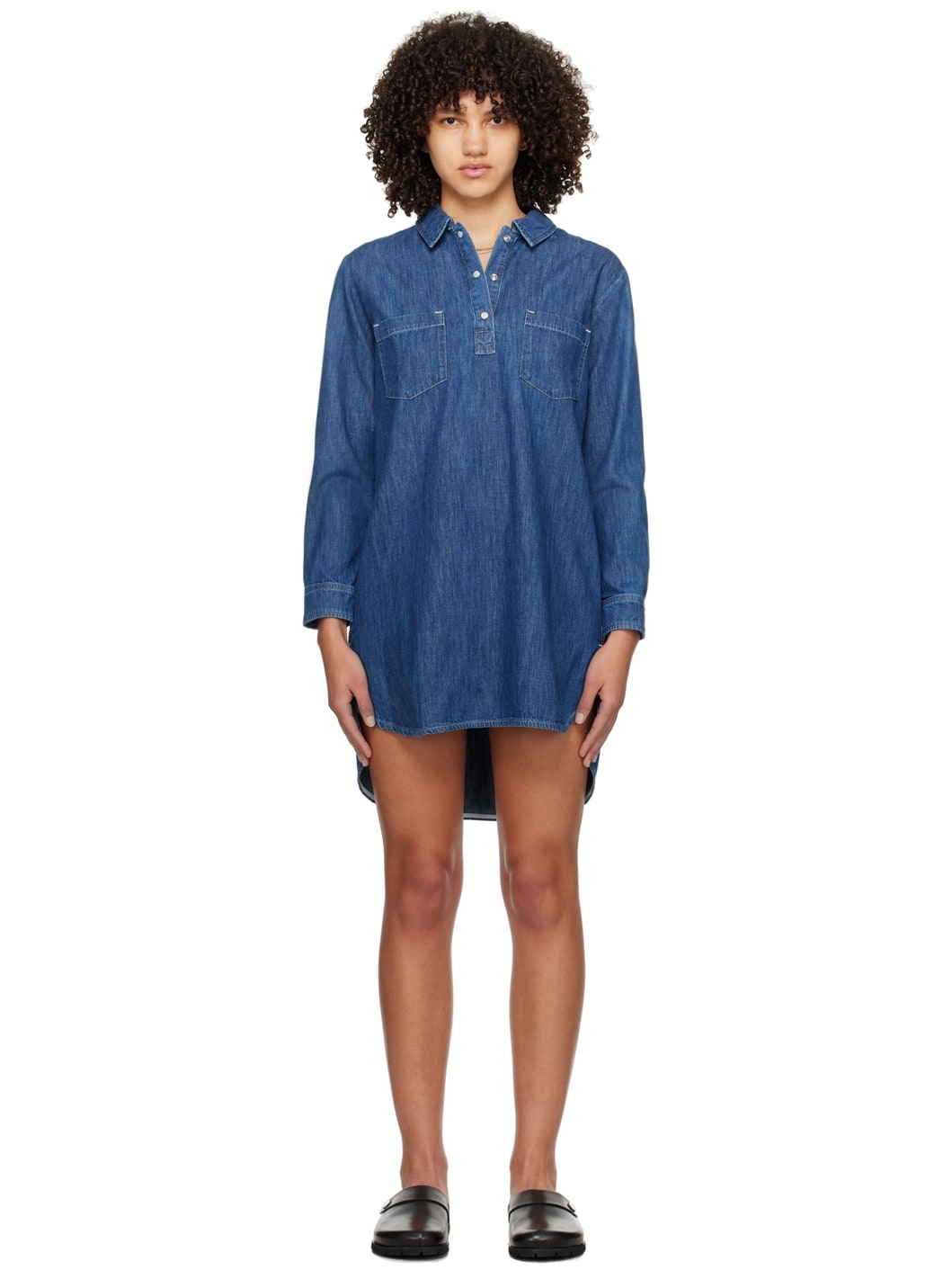 Indigo Texas Denim Minidress - 1