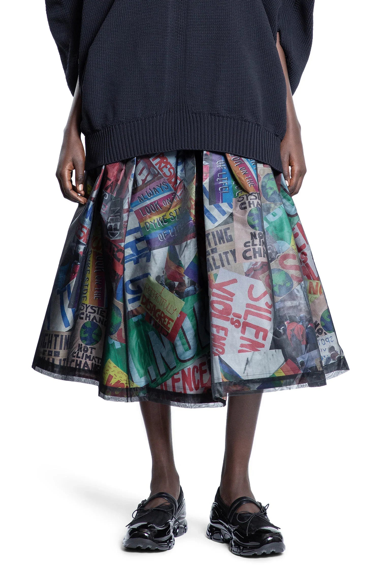 Printed-Flared-Midi-Skirt - 6