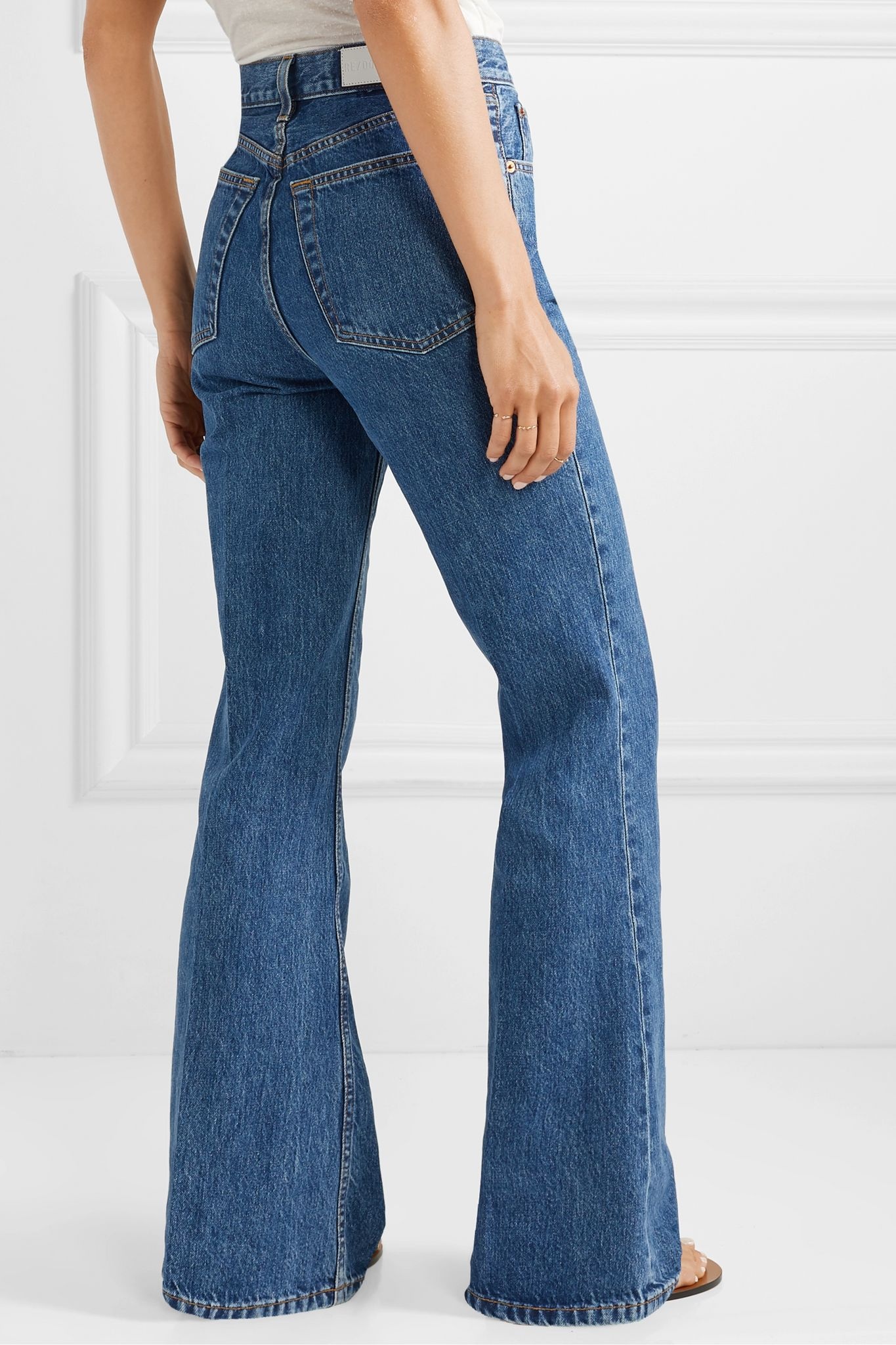 70s high-rise flared jeans - 4