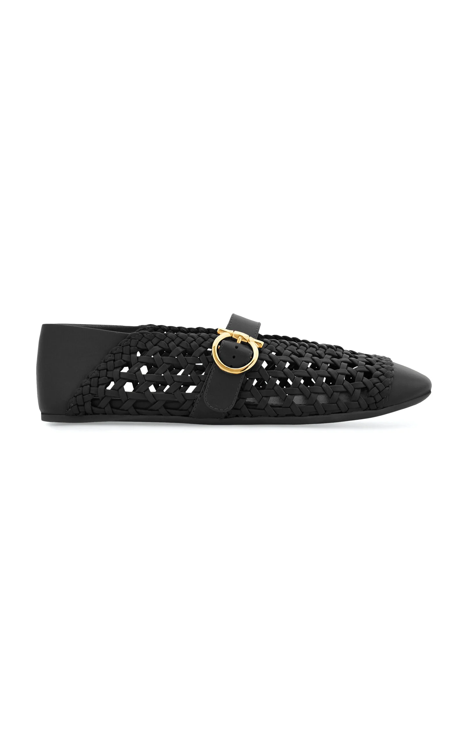 Nena Woven Leather Flats black - 1