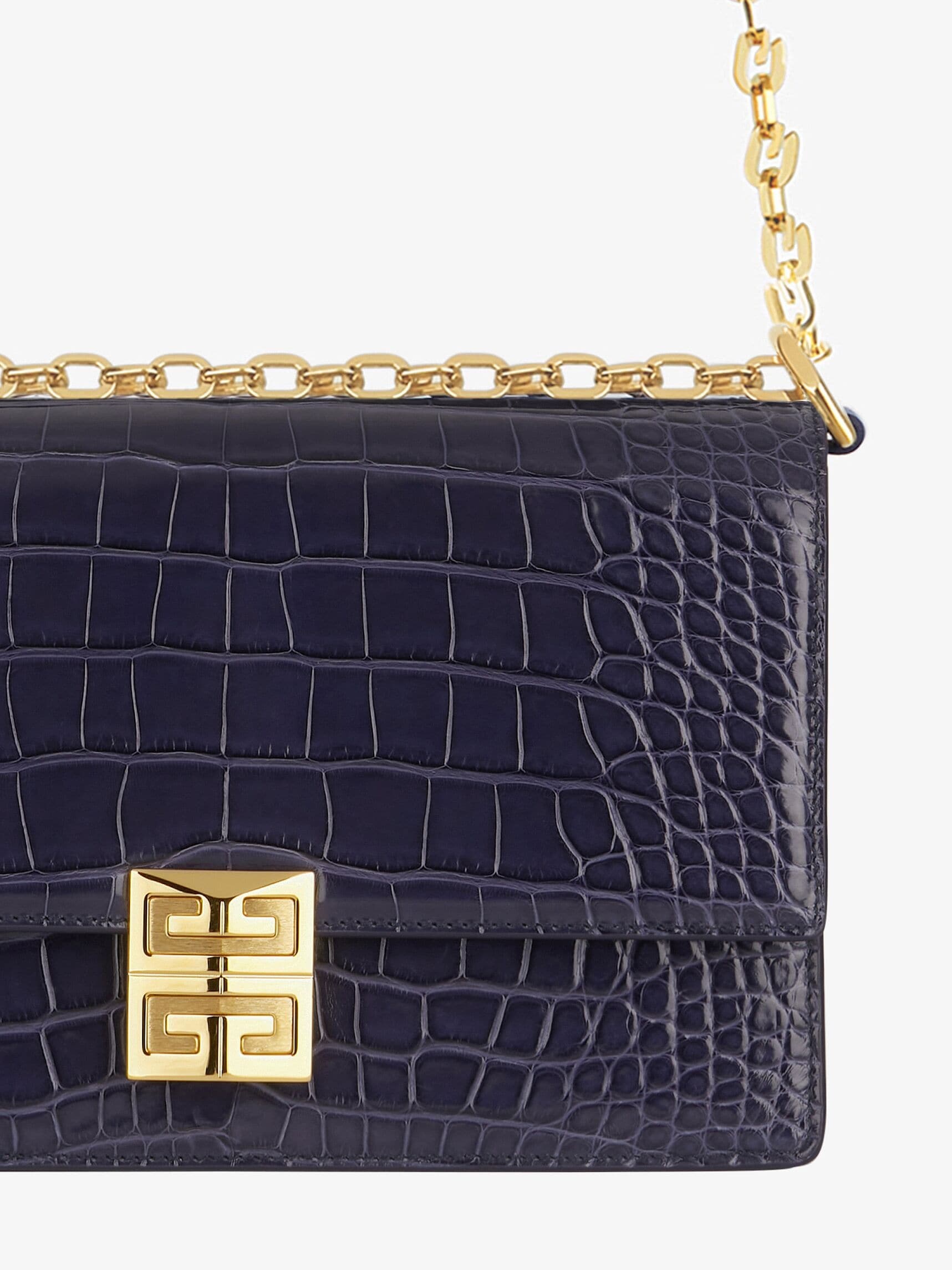 MEDIUM 4G BAG IN ALLIGATOR WITH CHAIN - 7
