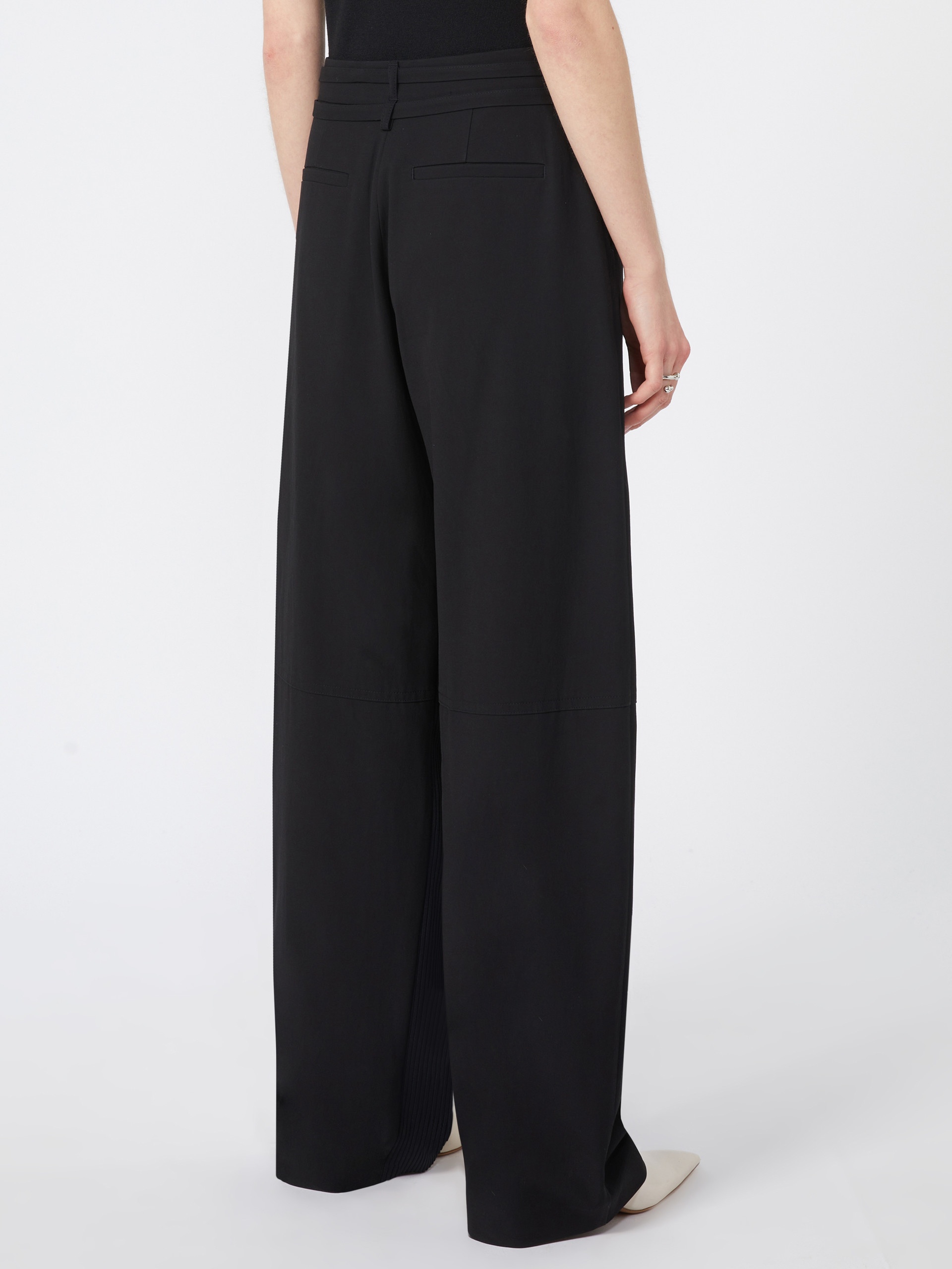 SOSPIRO Straight trousers with knitted detail - 4