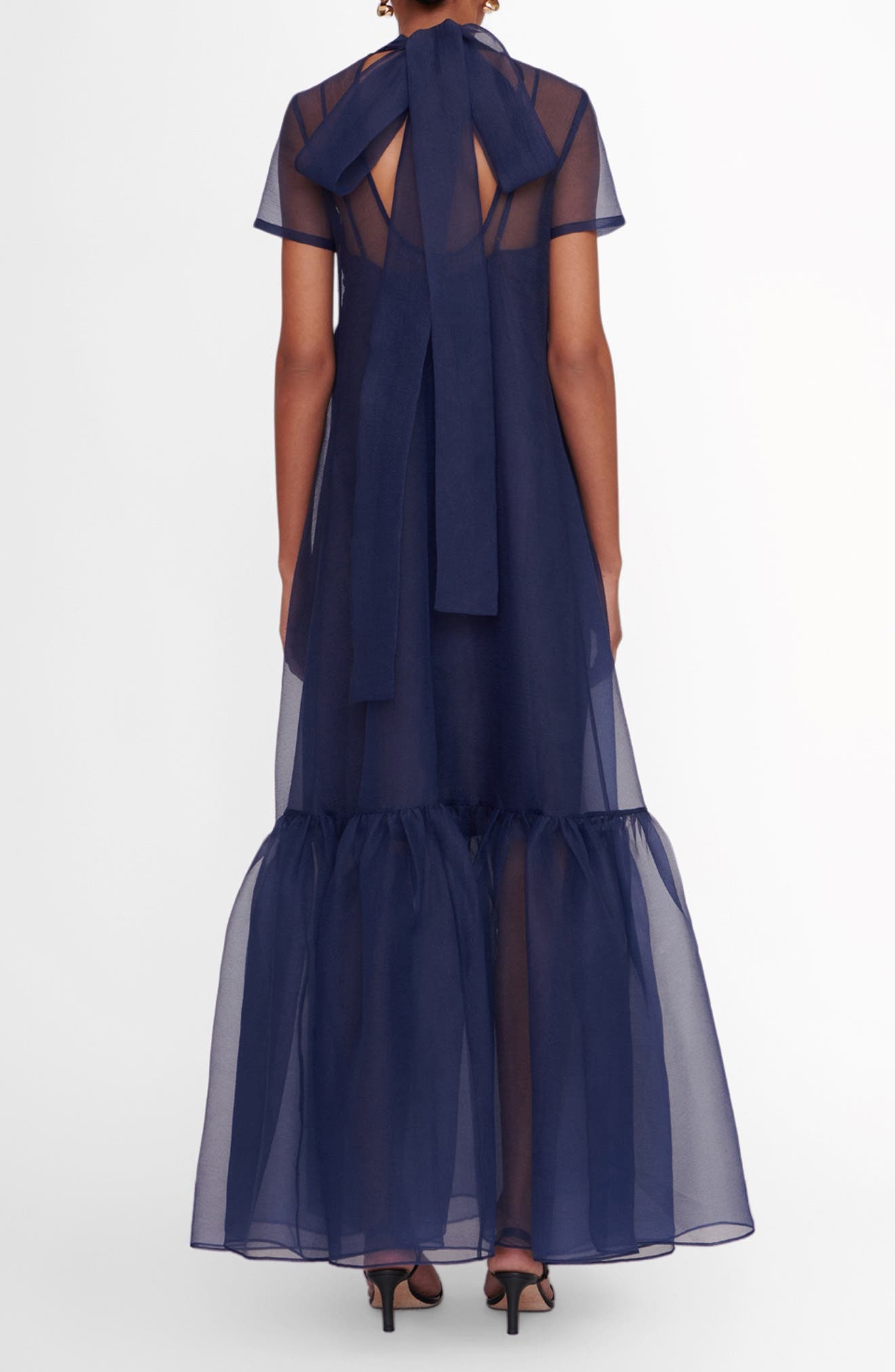 Calluna Ruffle Hem Organza Gown - 2