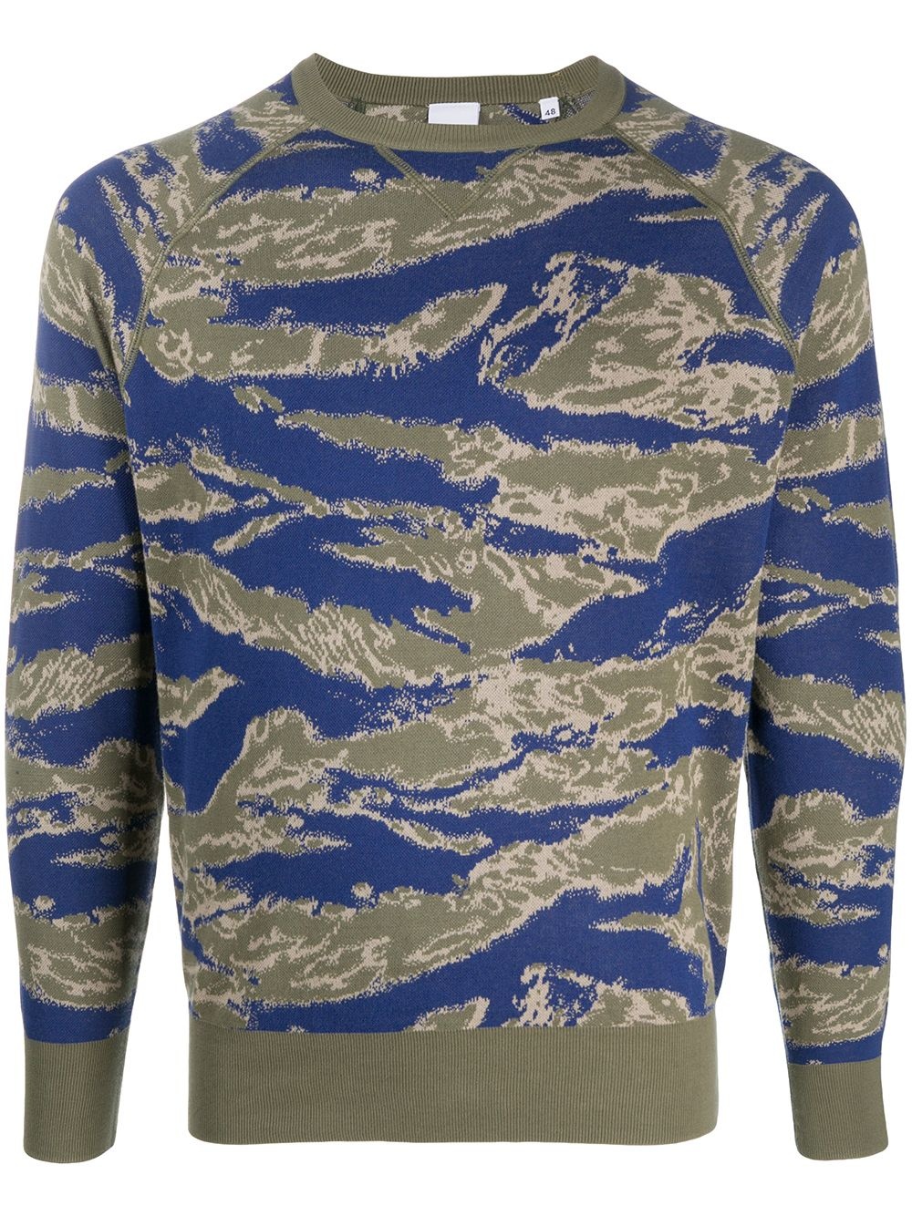 camouflage-print crew neck jumper  - 1