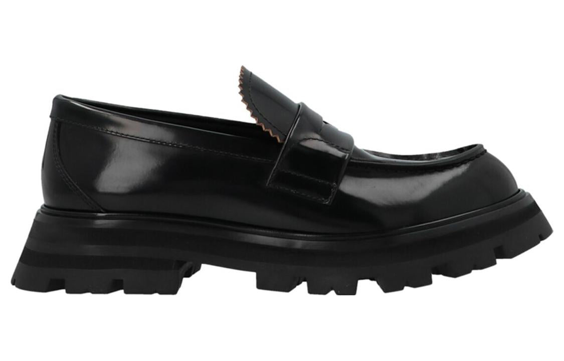 (WMNS) Alexander McQueen Wander Loafer 'Black' 666328WHZ801000 - 2