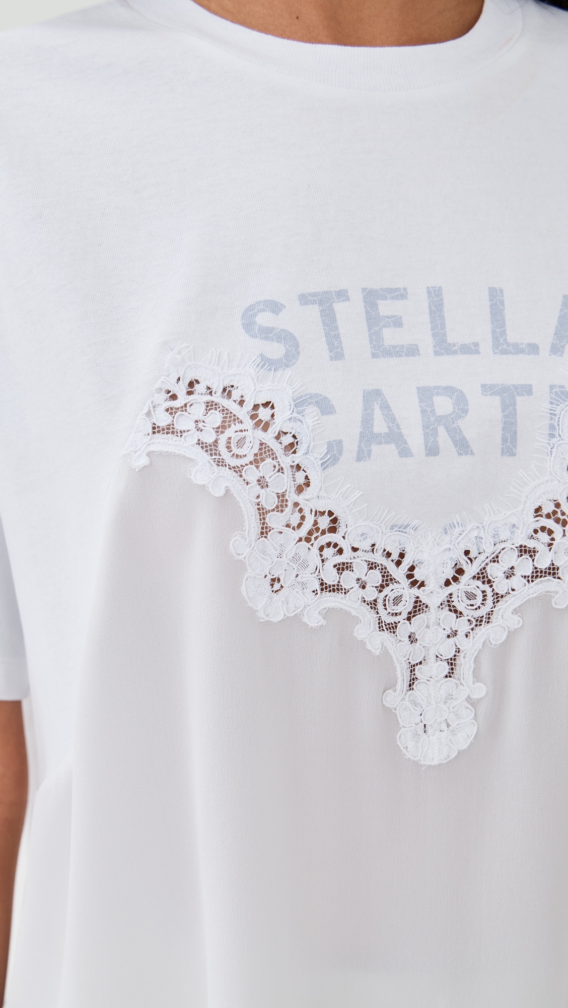 Lace Slip Jersey Tee - 5