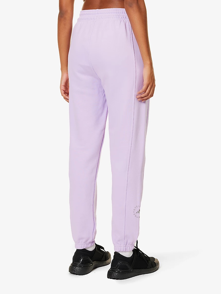 Tapered mid-rise organic cotton-jersey jogging bottoms - 4