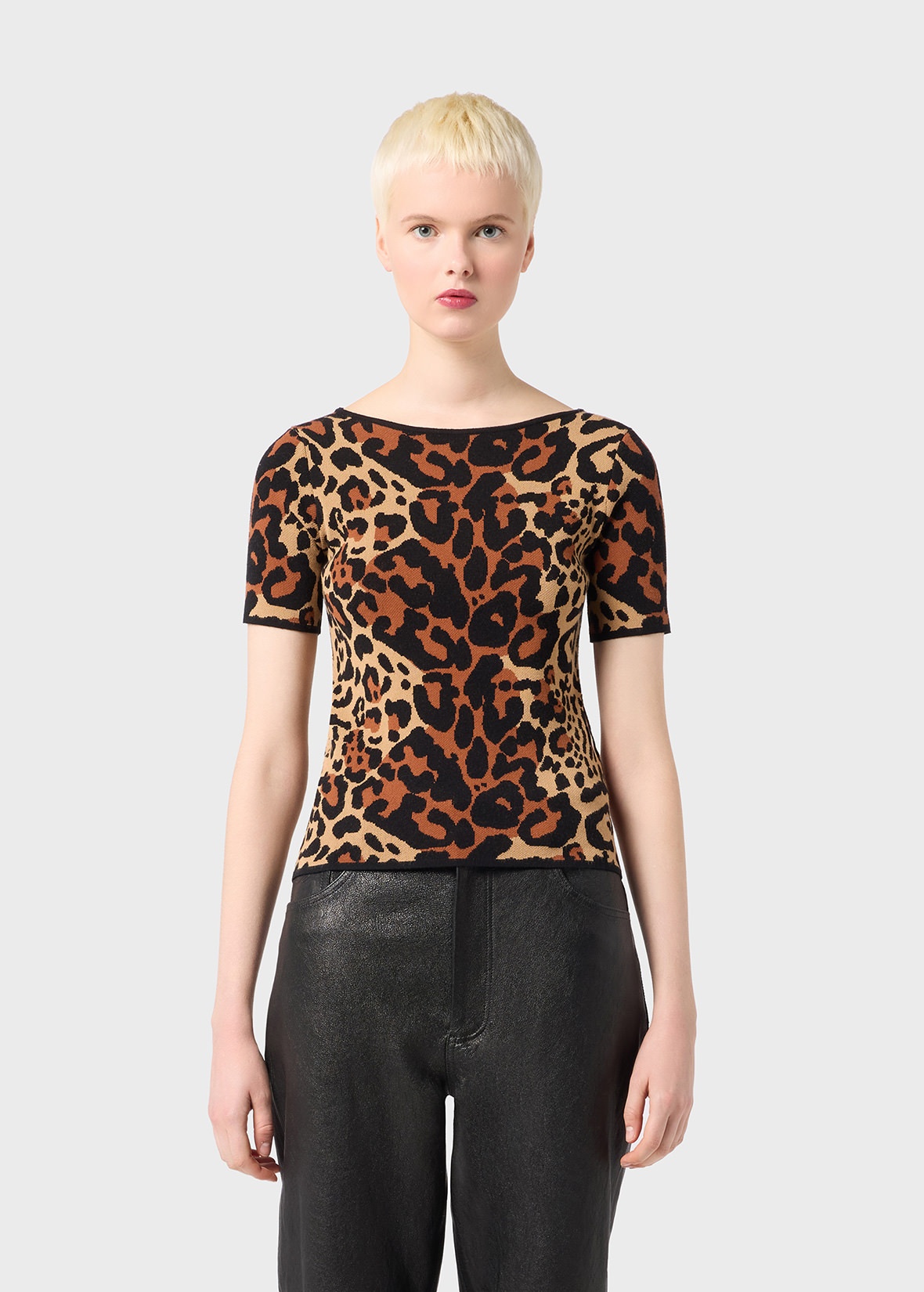 ANIMALIER PRINT VISCOSE SWEATER - 3