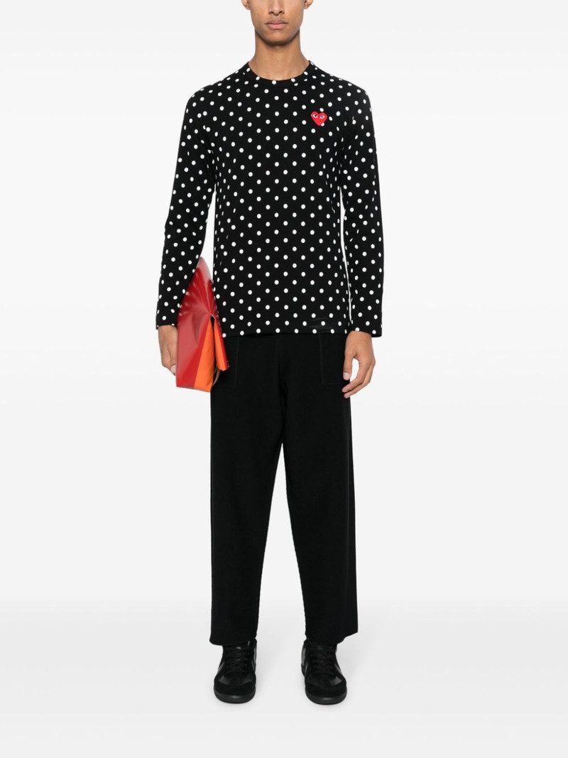 Comme des Garçons PLAY polka dot print T-shirt outlook