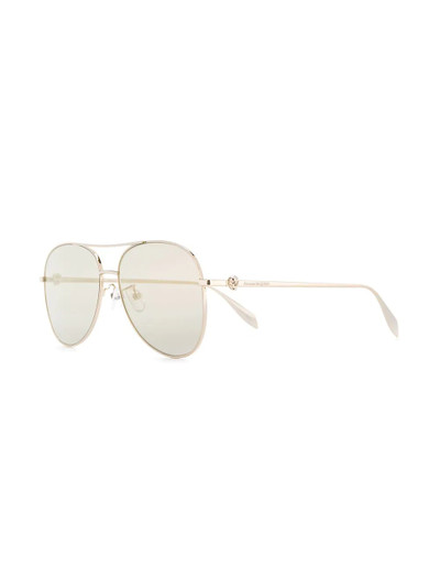 Alexander McQueen tinted aviator-frame sunglasses outlook