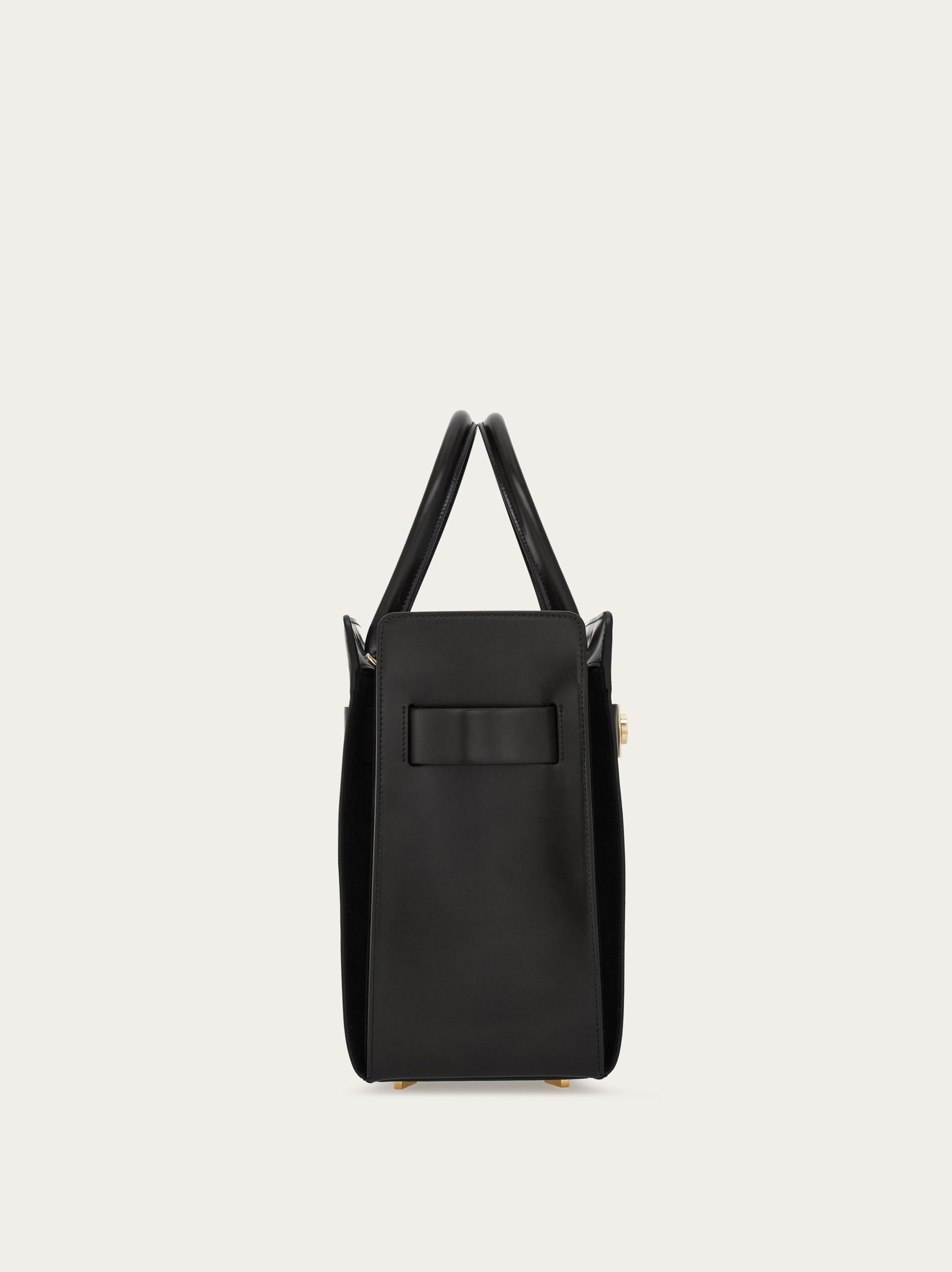 Tote bag with Gancini buckles (L) - 4