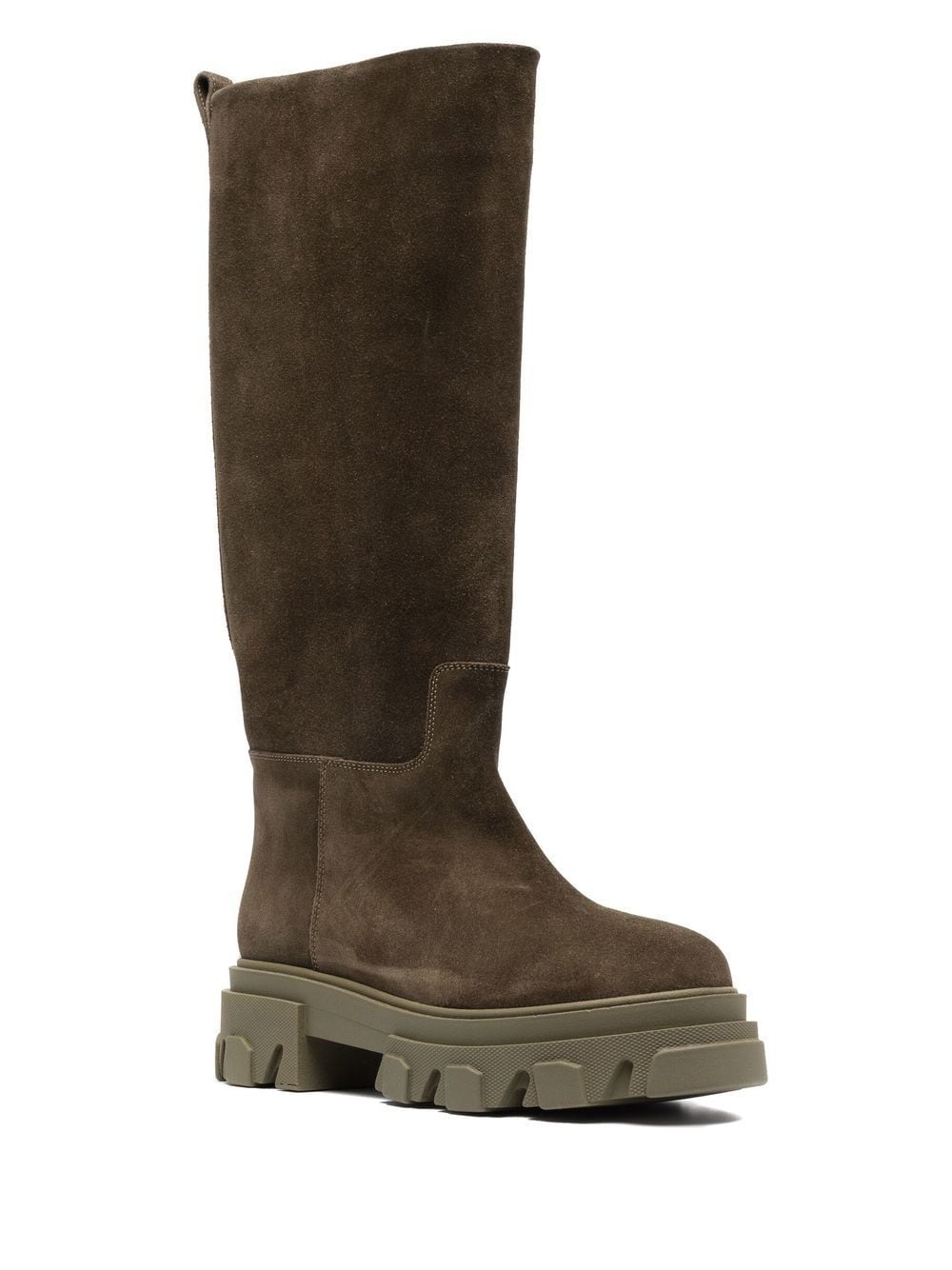 knee-length suede boots - 2