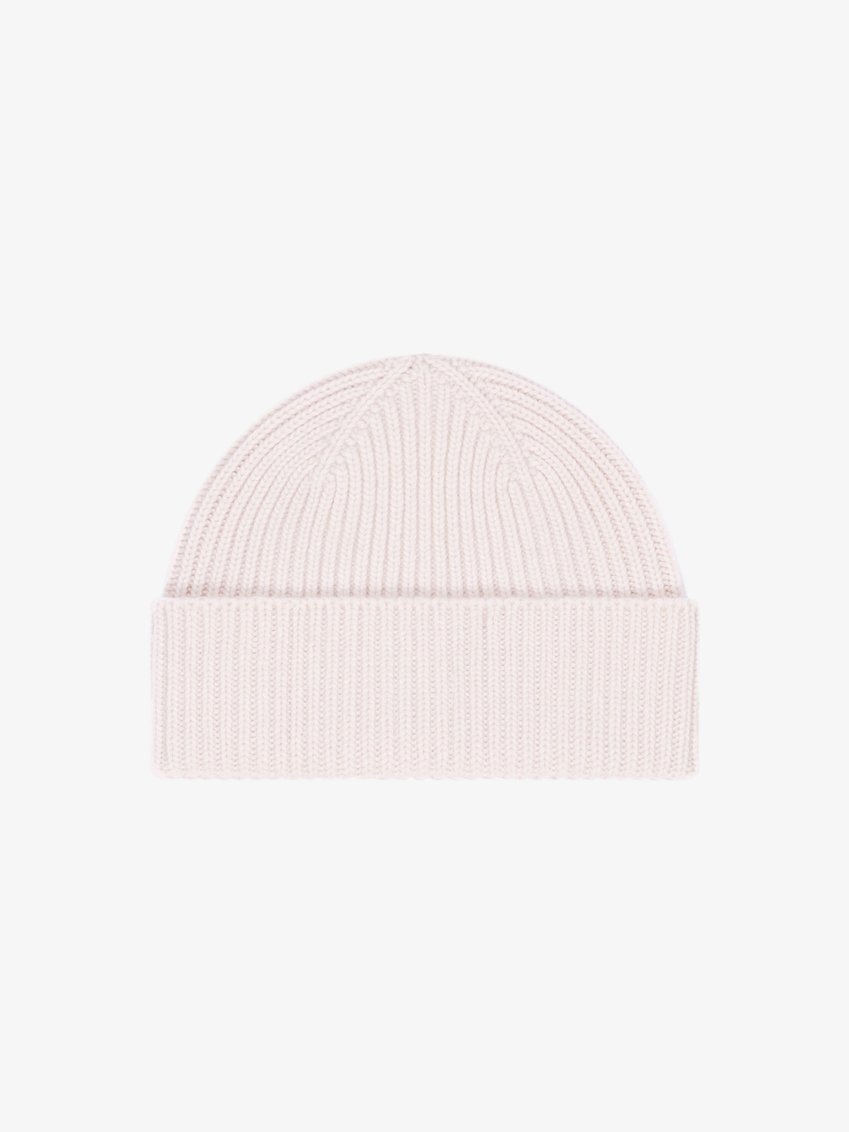 RIBBED BEANIE IN WOOL AND CASHMERE - 2