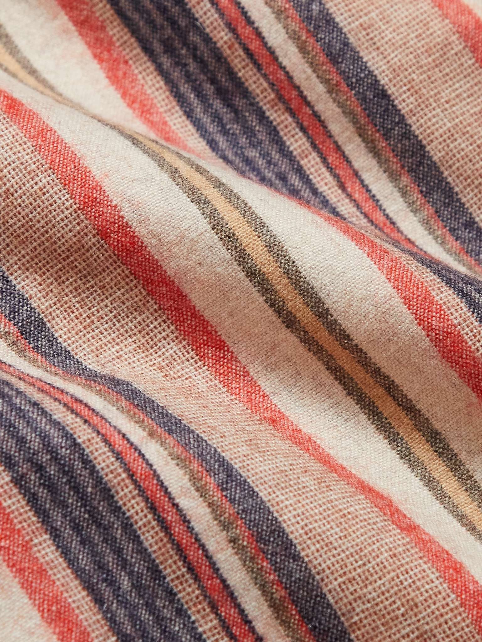 Striped Cashmere-Blend Flannel Shirt - 3