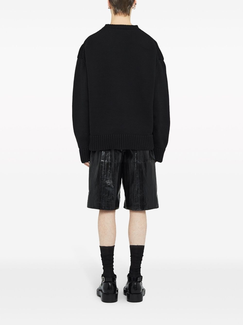 crew-neck knitted jumper - 3