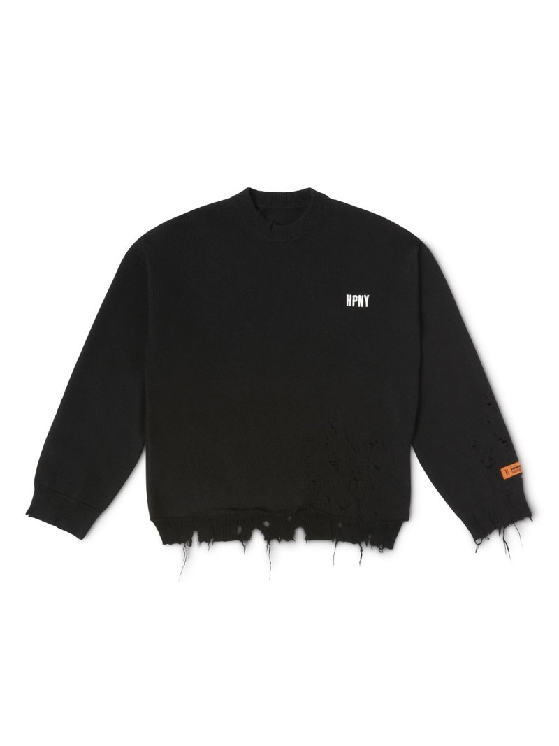 Shredded Knit Crewneck 1