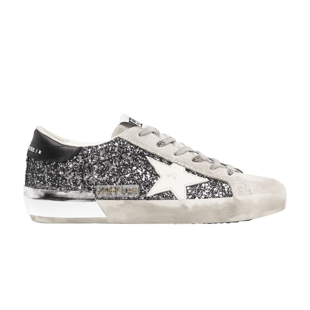 Golden Goose Wmns Superstar 'Silver Black Glitter' - 1