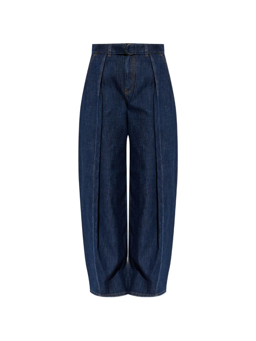 belted pleated jeans - 1