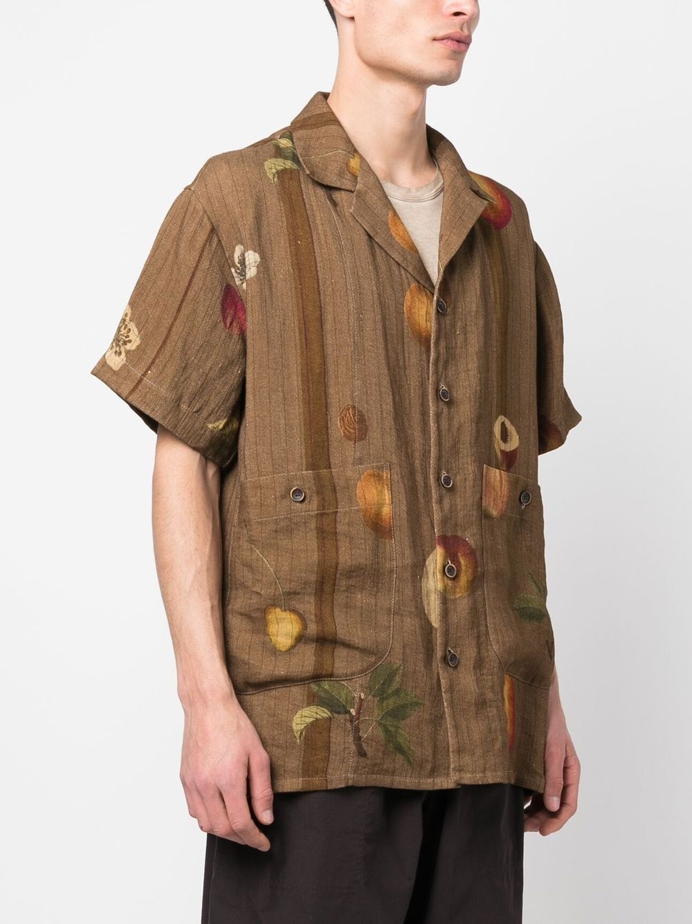 nature-print short-sleeve shirt - 3