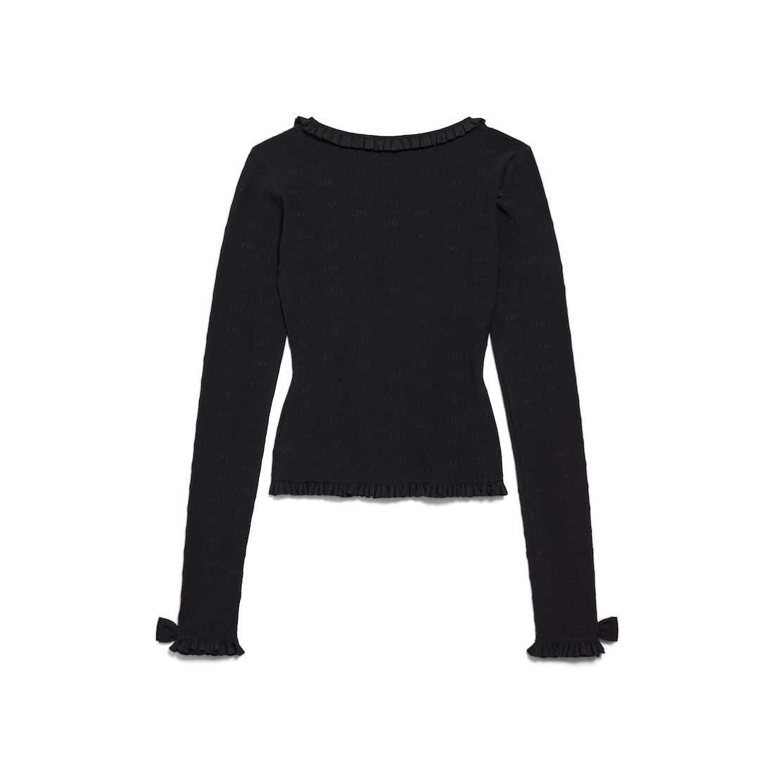 Women's Long Sleeve Top in Black - 6