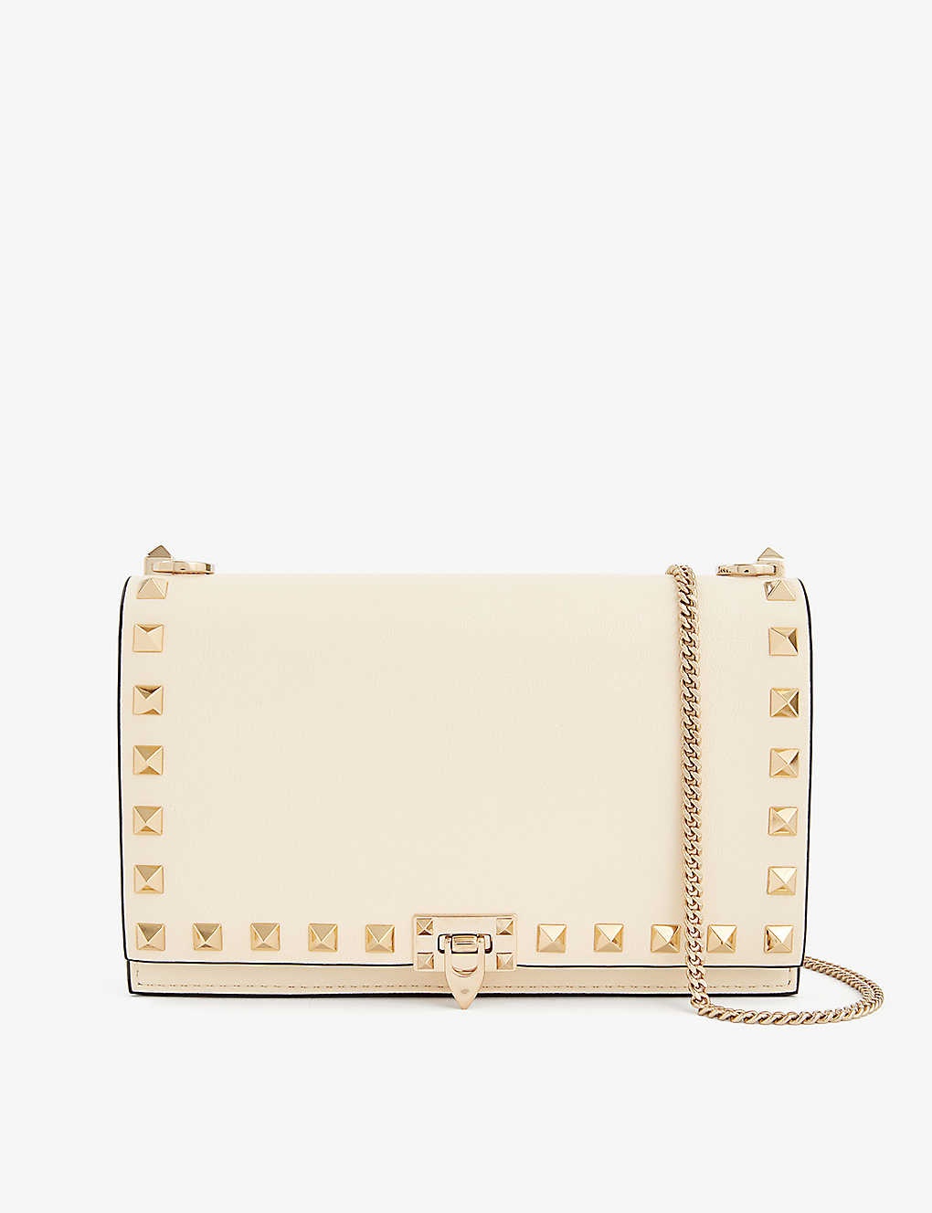 Rockstud leather shoulder bag