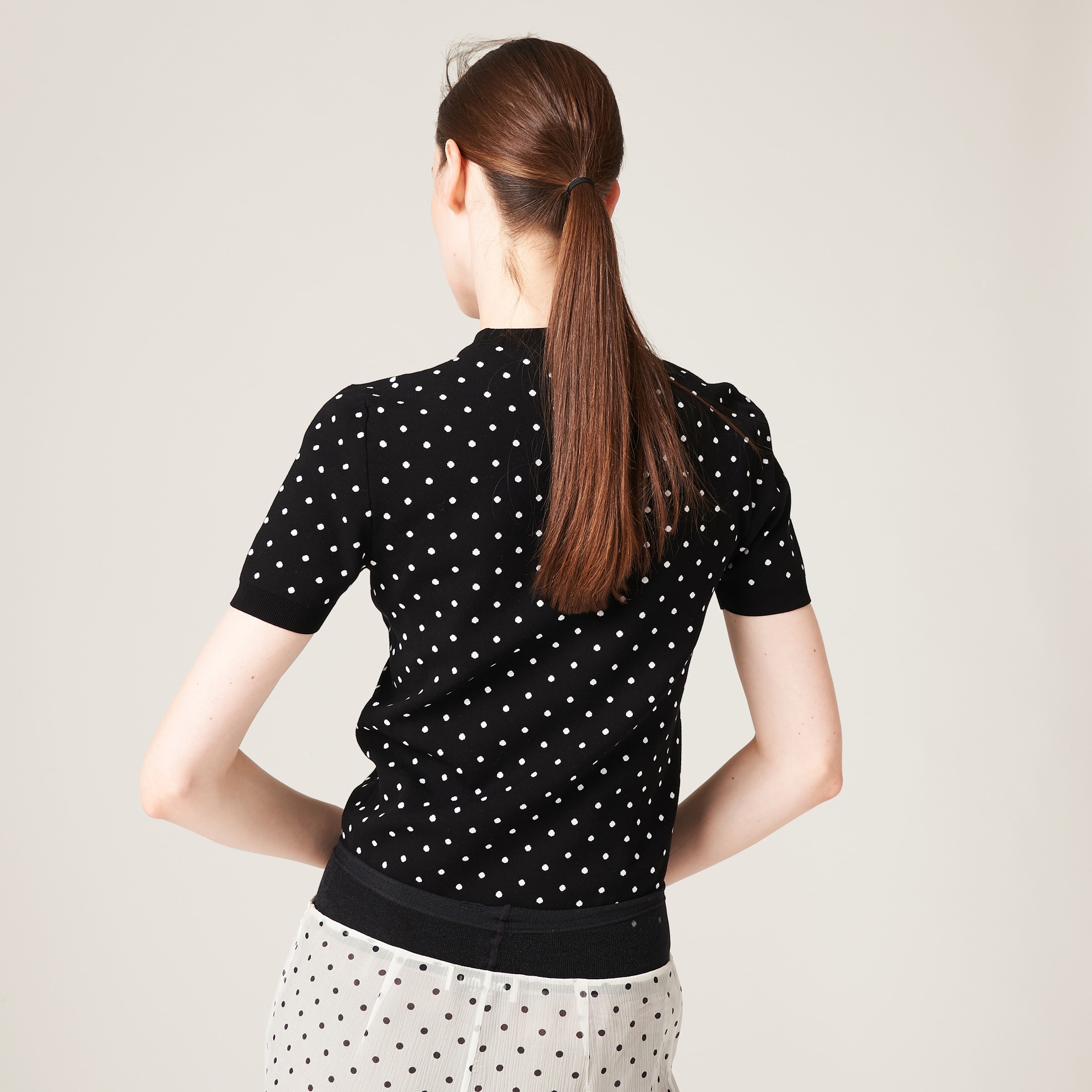 Polka-dot viscose sweater - 3