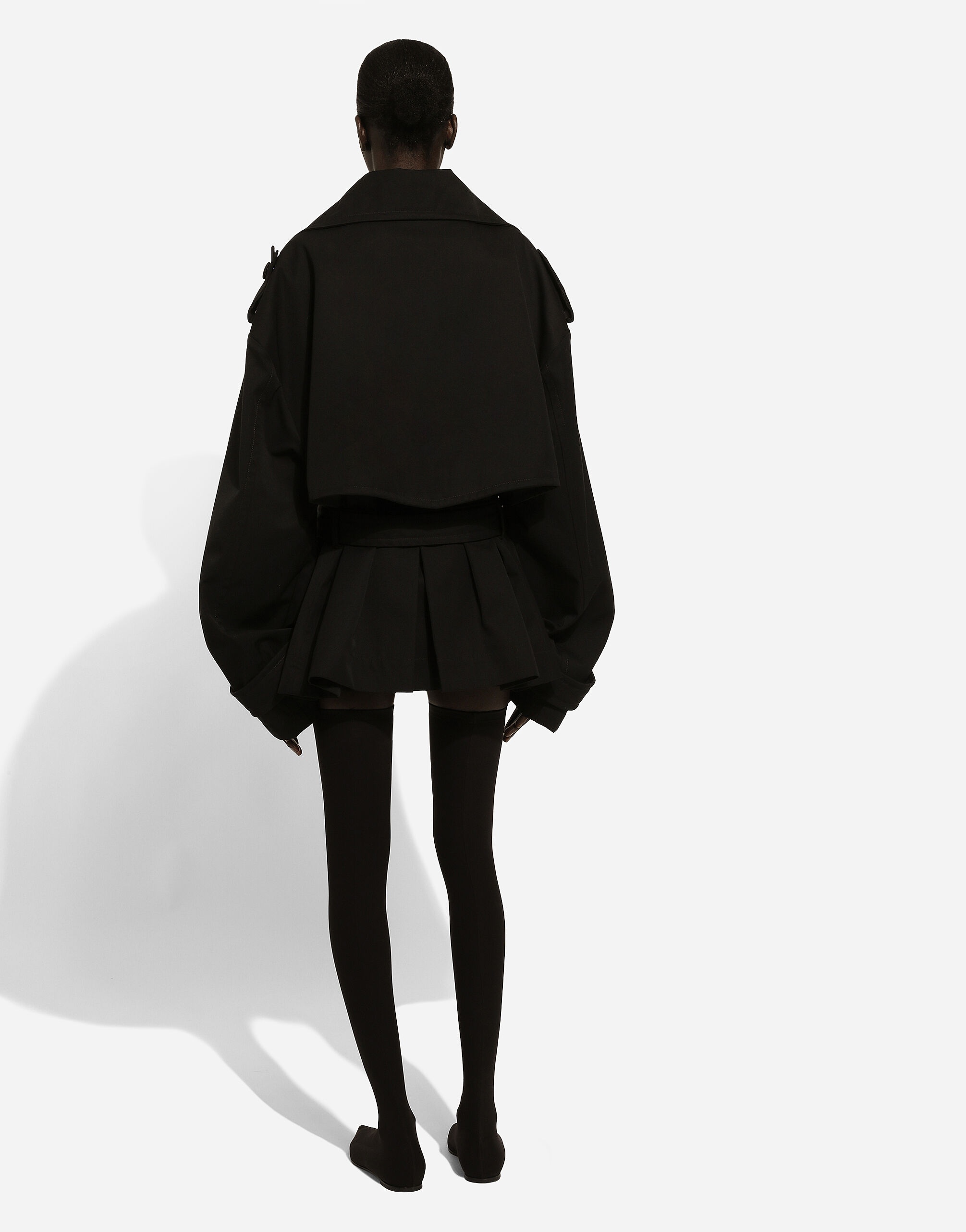 Double-breasted jacket with cotton belt - 4