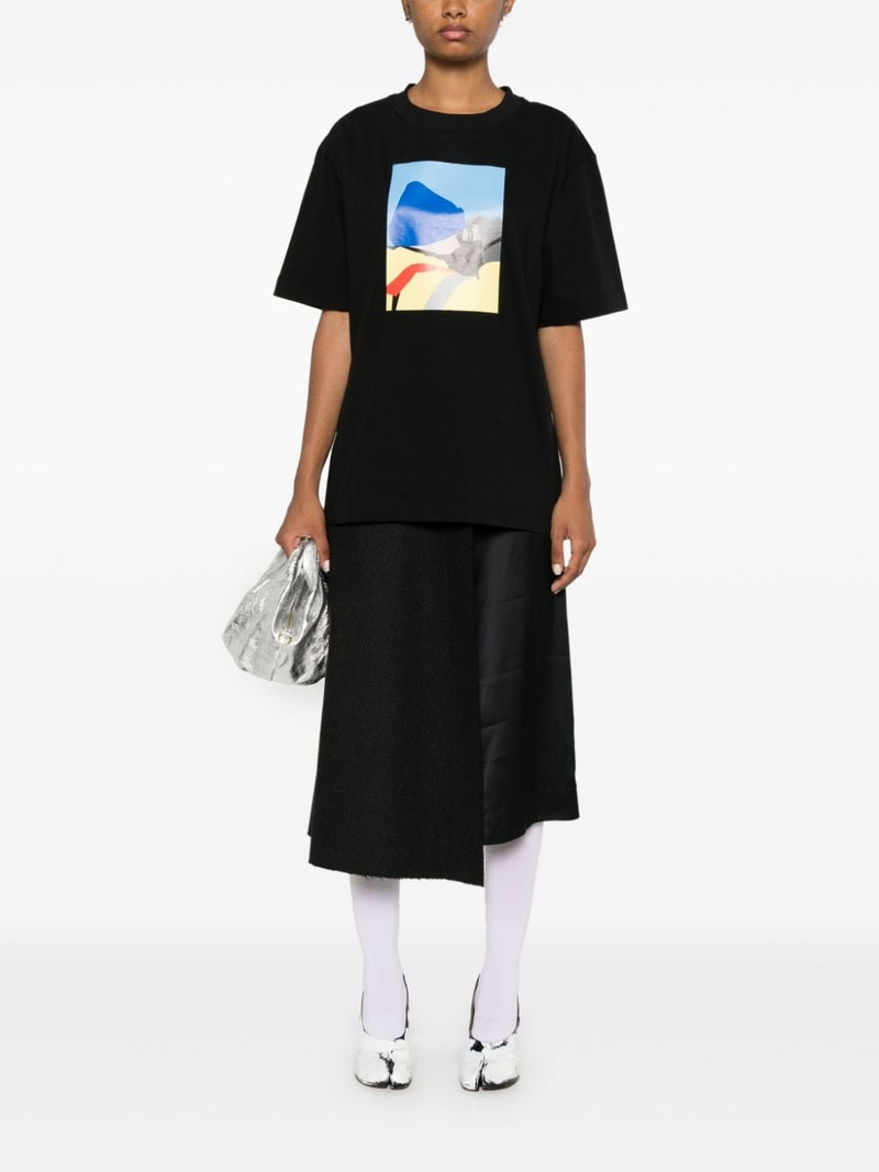 Plan C micro-pattern midi skirt outlook