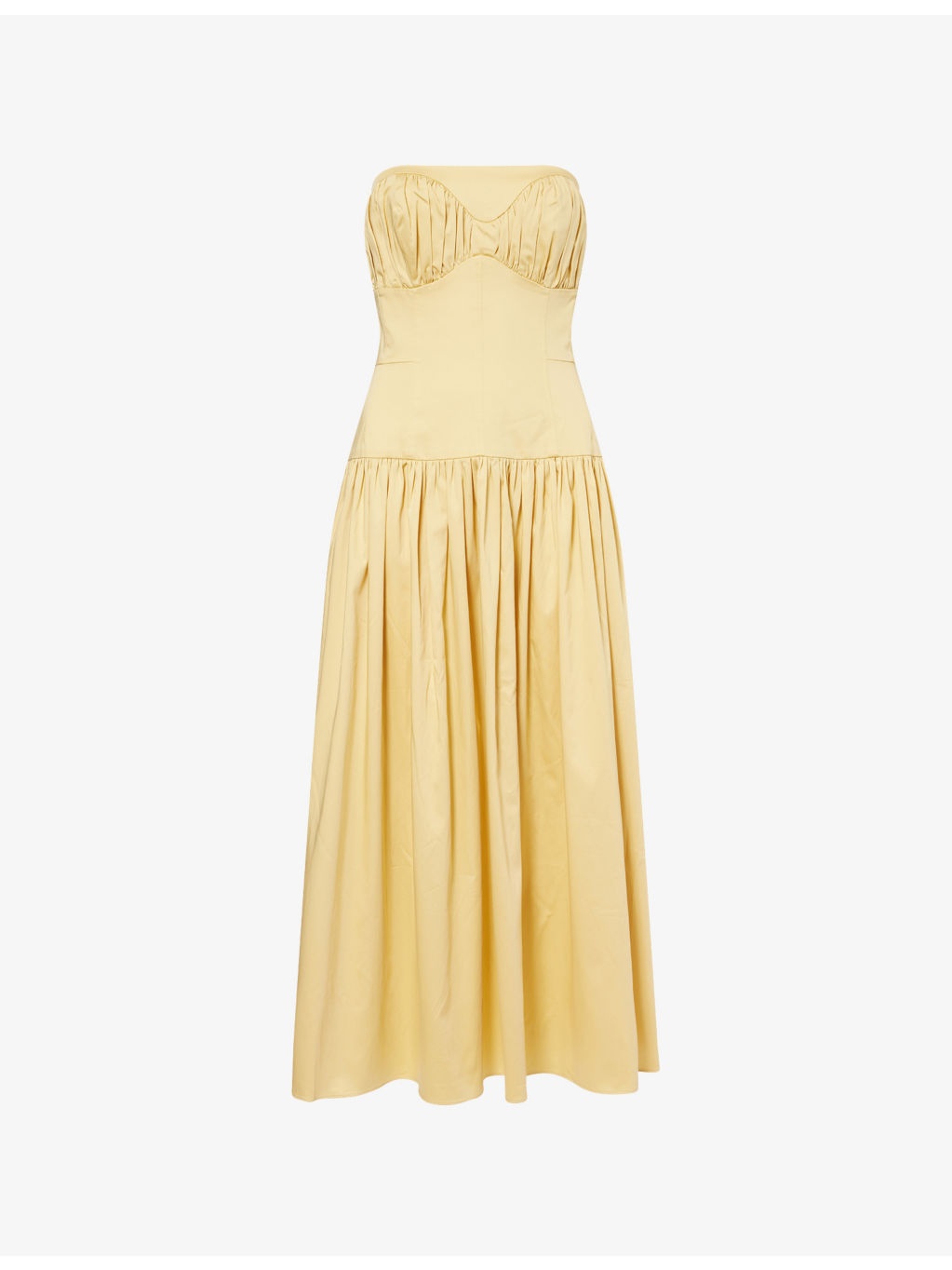 Lauryn Strapless Stretch-Cotton Midi Dress - 1