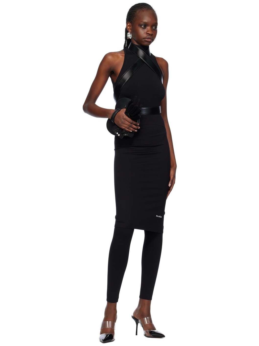 Black Mock Neck Bodysuit - 5