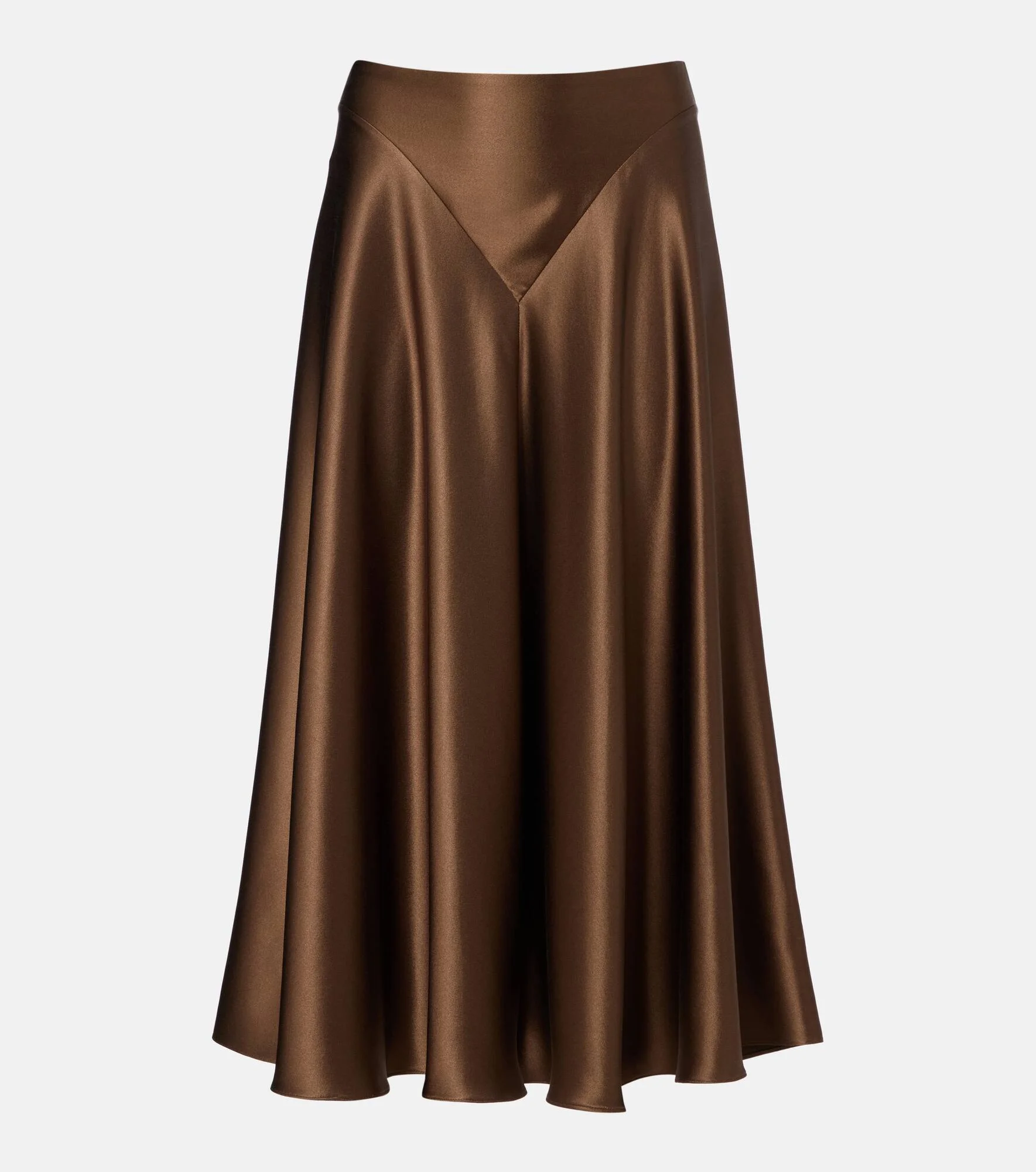 Ames silk satin midi skirt - 1
