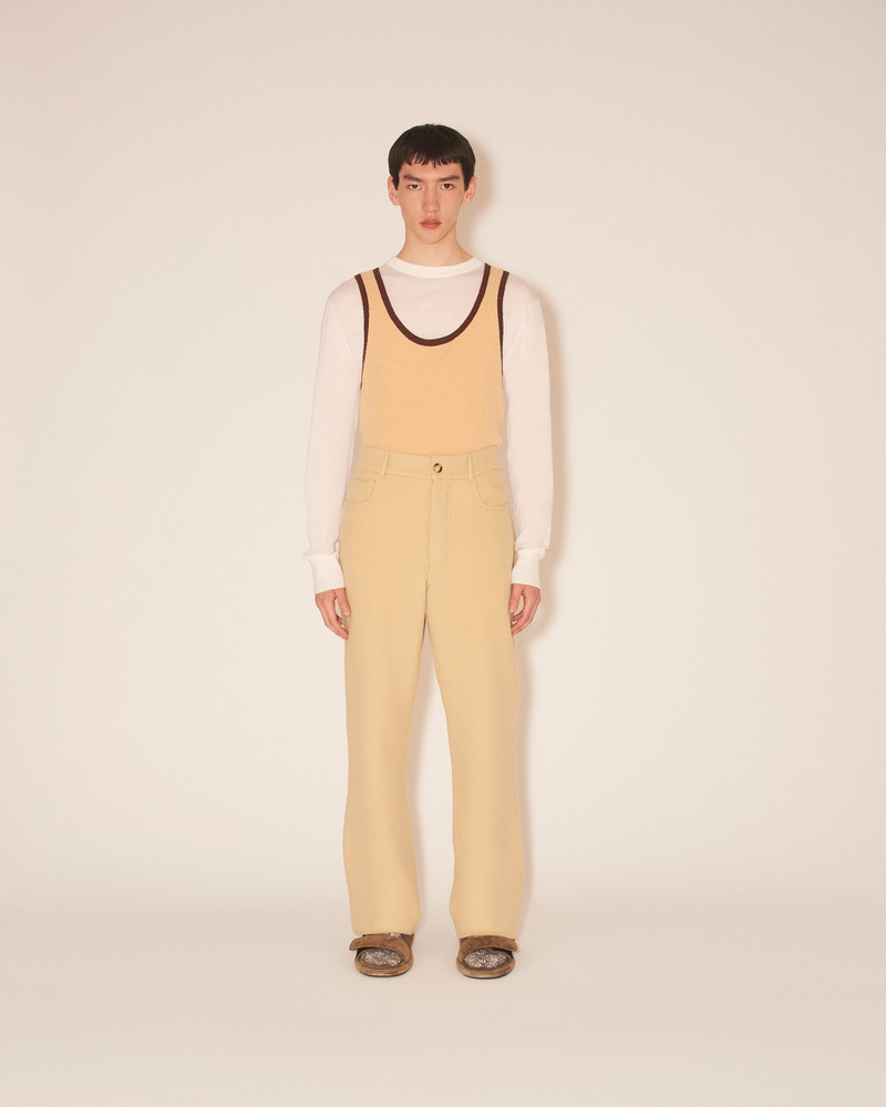 Nanushka SAVI - Baggy double wool trousers -  Creme outlook