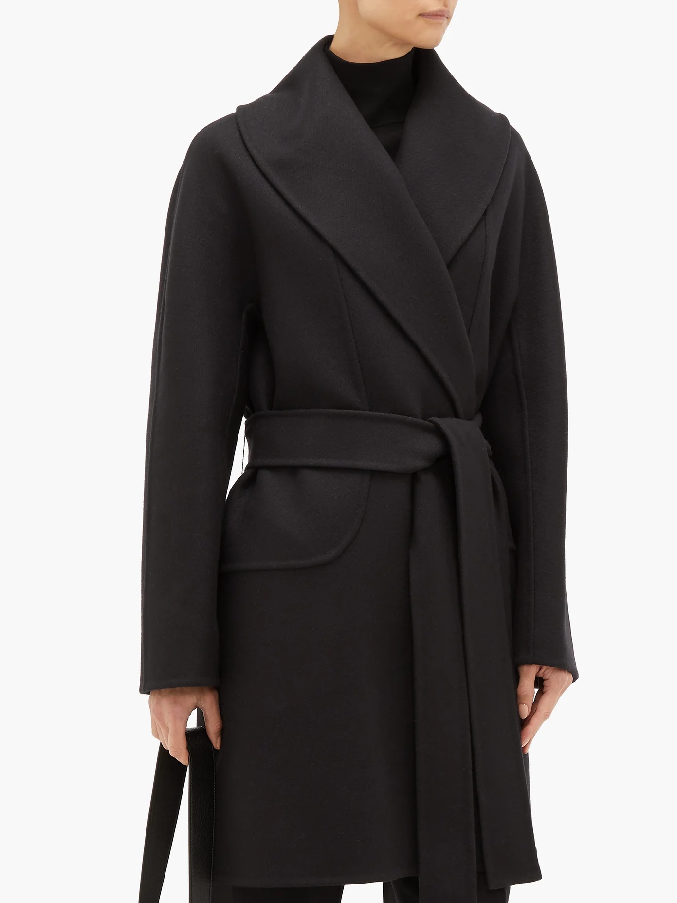 Maddy belted wool-blend felt coat - 6