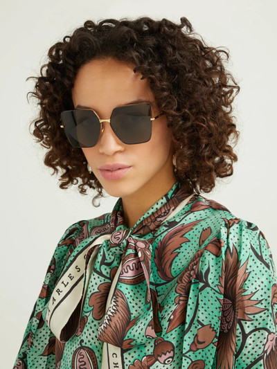 GUCCI Oversized square metal sunglasses outlook