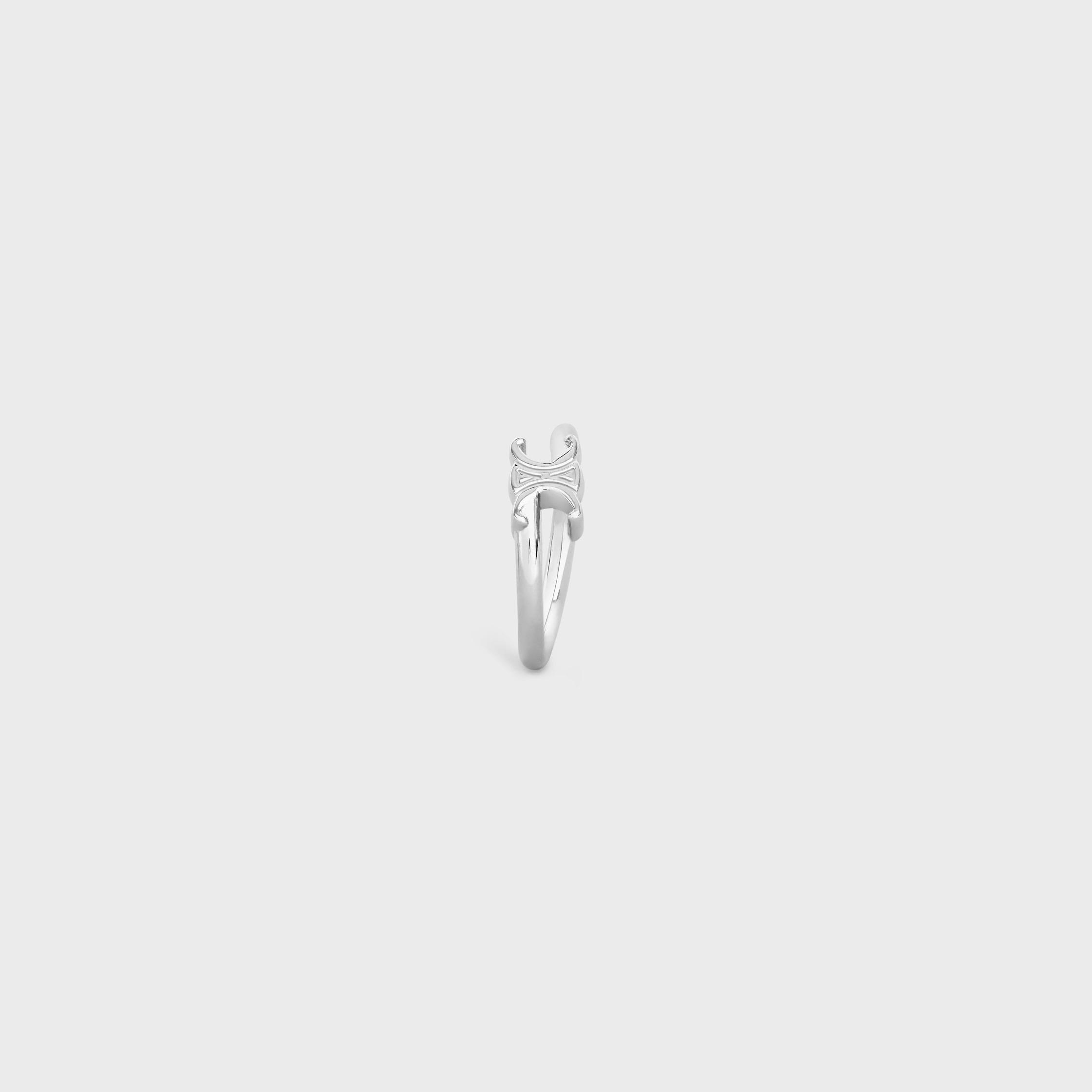 Triomphe Asymmetric Ring in Brass with Rhodium Finish - 3