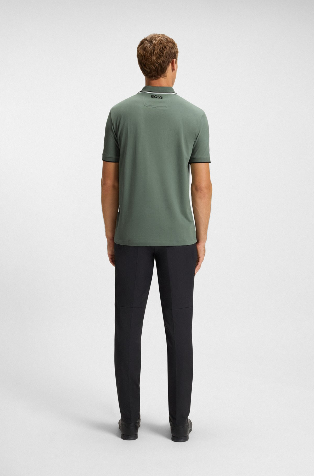 COTTON-BLEND POLO SHIRT WITH CONTRAST LOGOS - 5