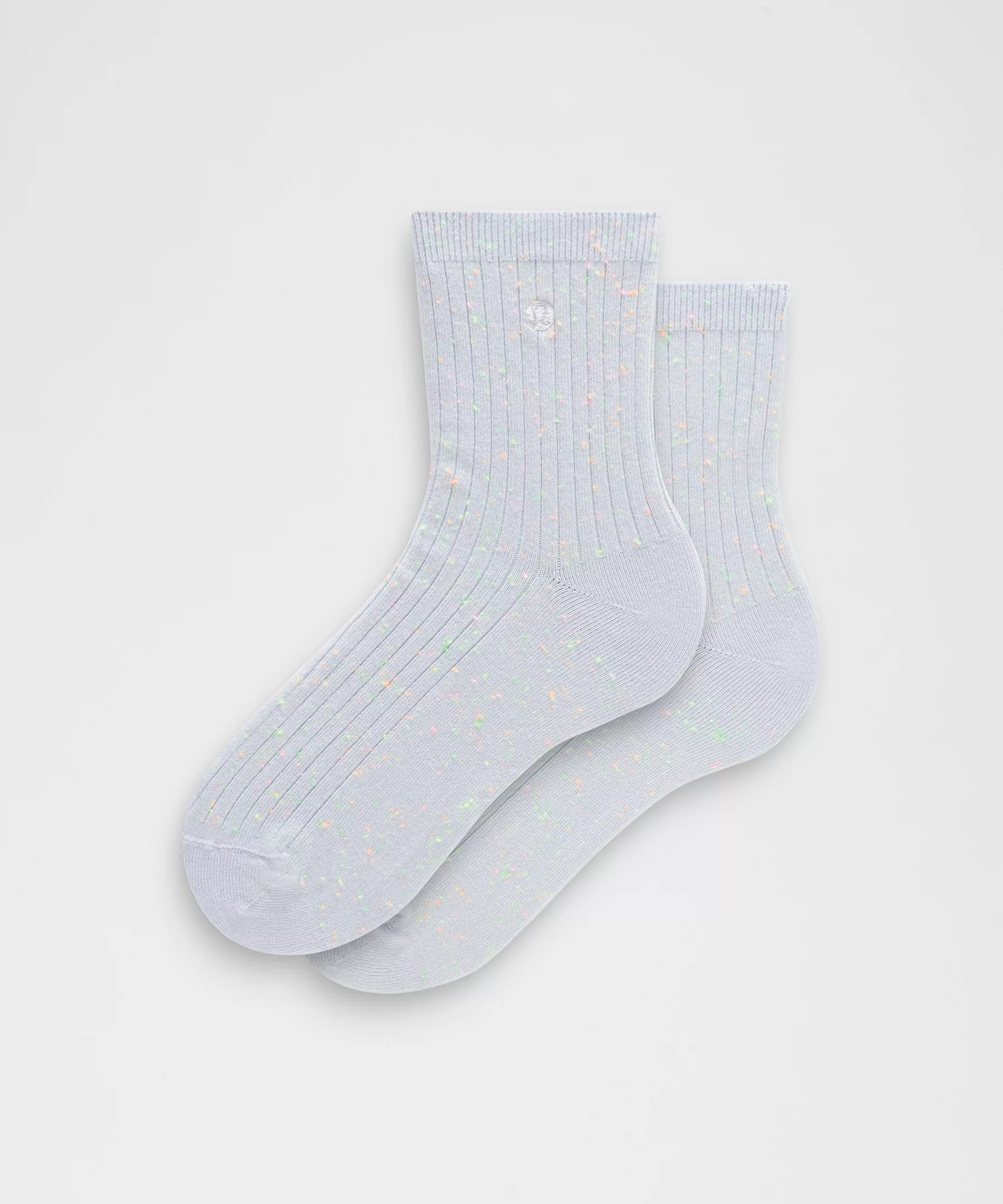 Unisex Neon Speckled Quarter Socks - 1