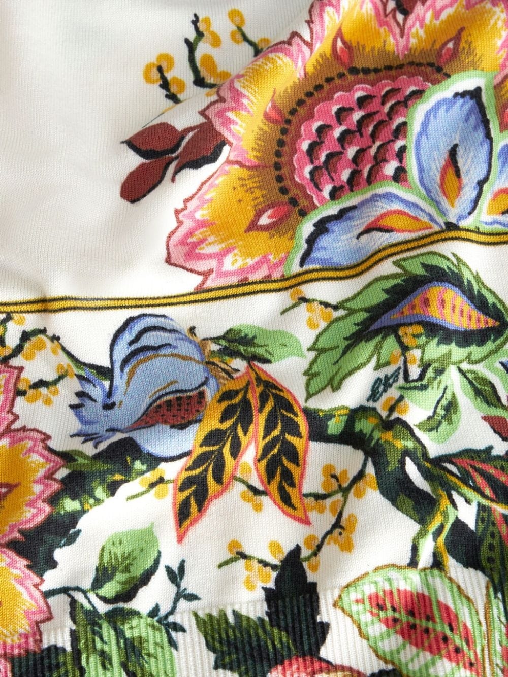 floral-print silk blend jumper - 5