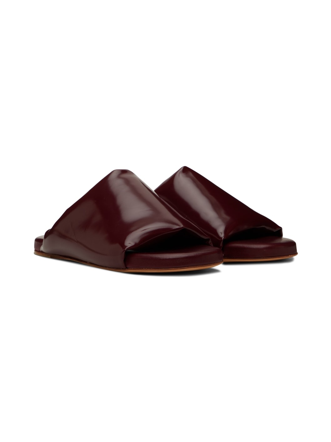 Red Cushion Mules - 4