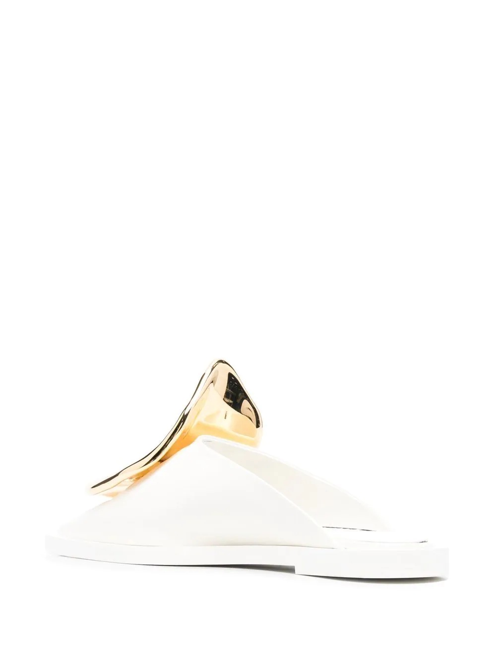 flat leather mules - 3