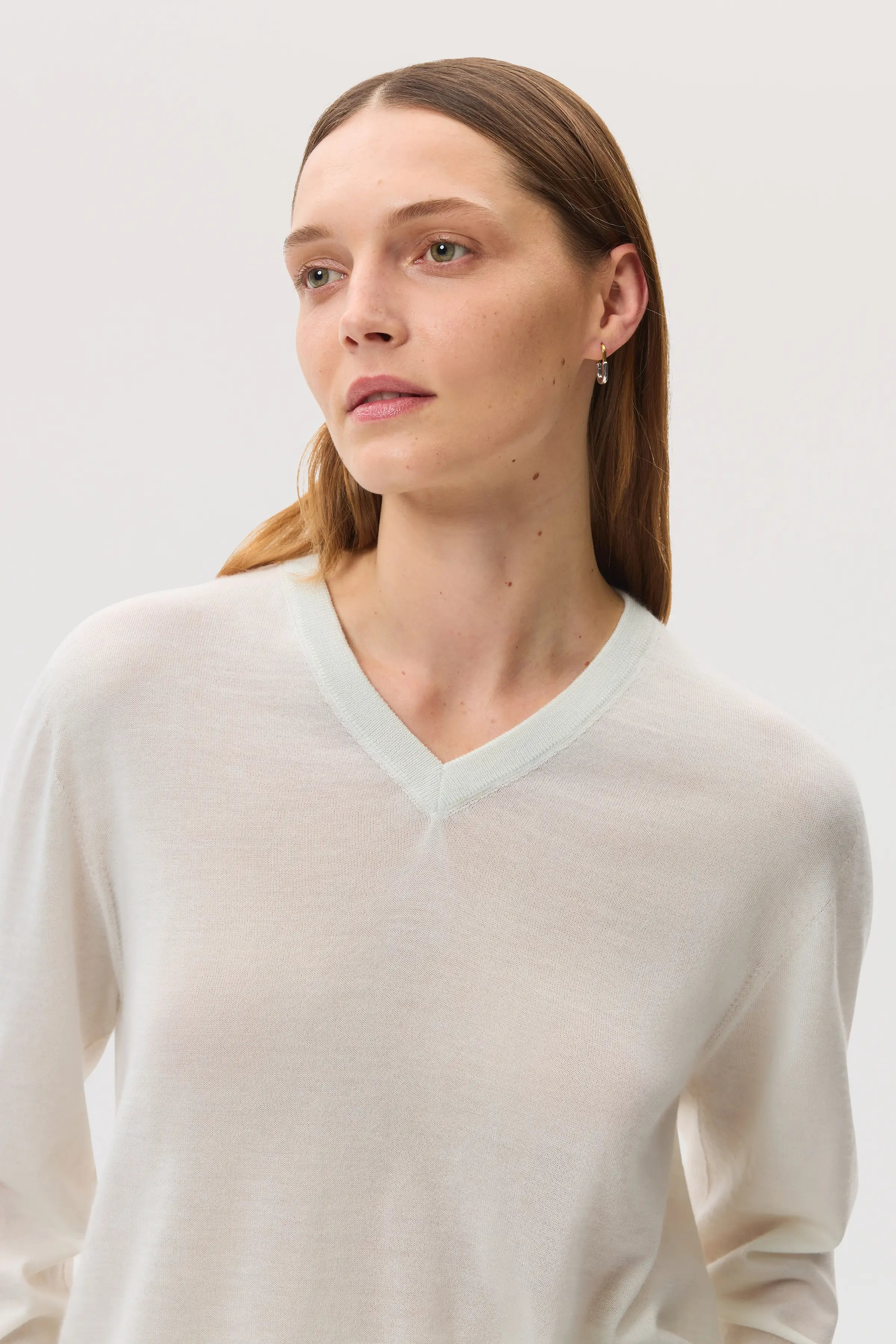 Superfine Cashmere V Neck - 3