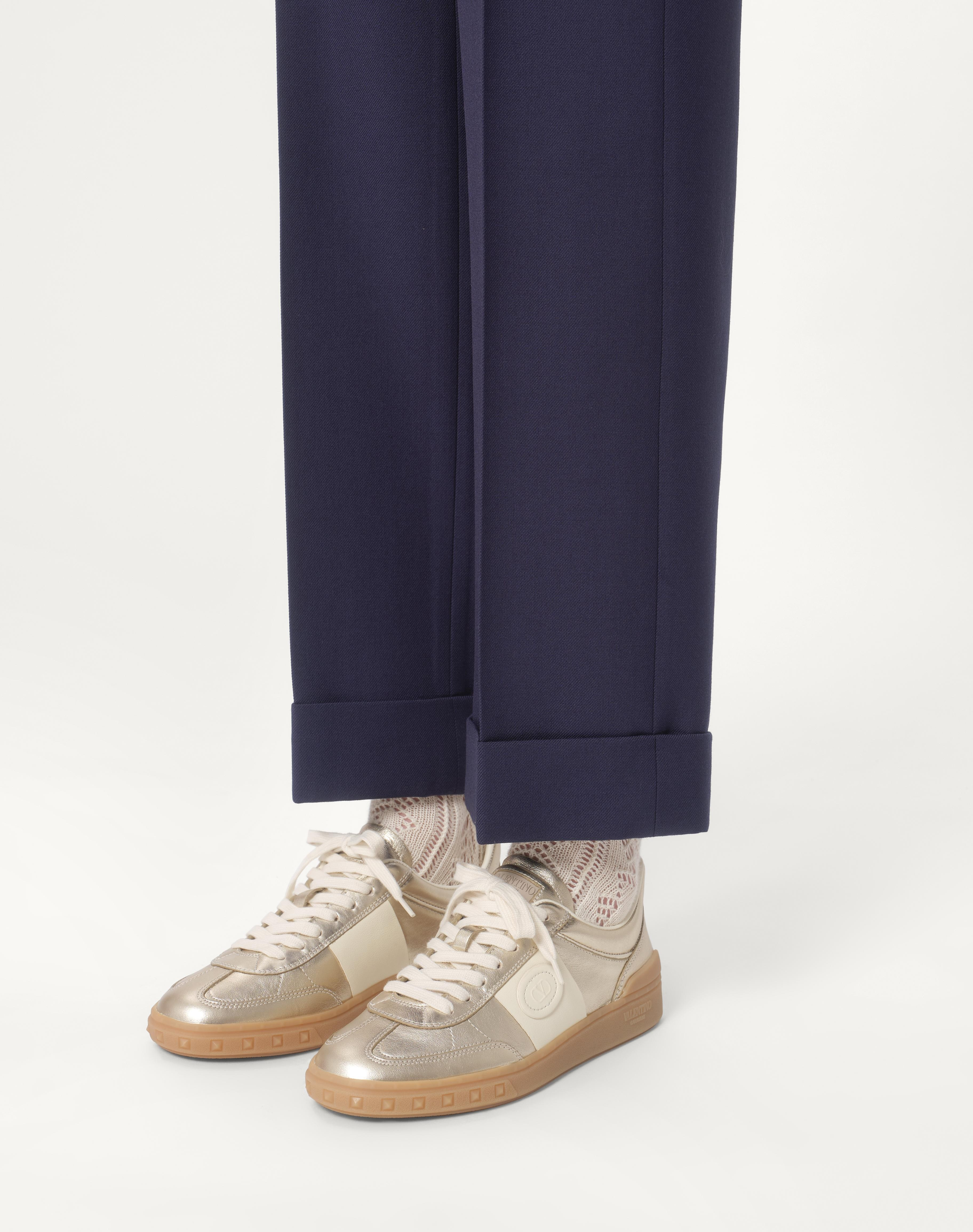 UPVILLAGE TRAINER IN LAMINATED CALFSKIN WITH NAPPA CALFSKIN LEATHER BAND - 2
