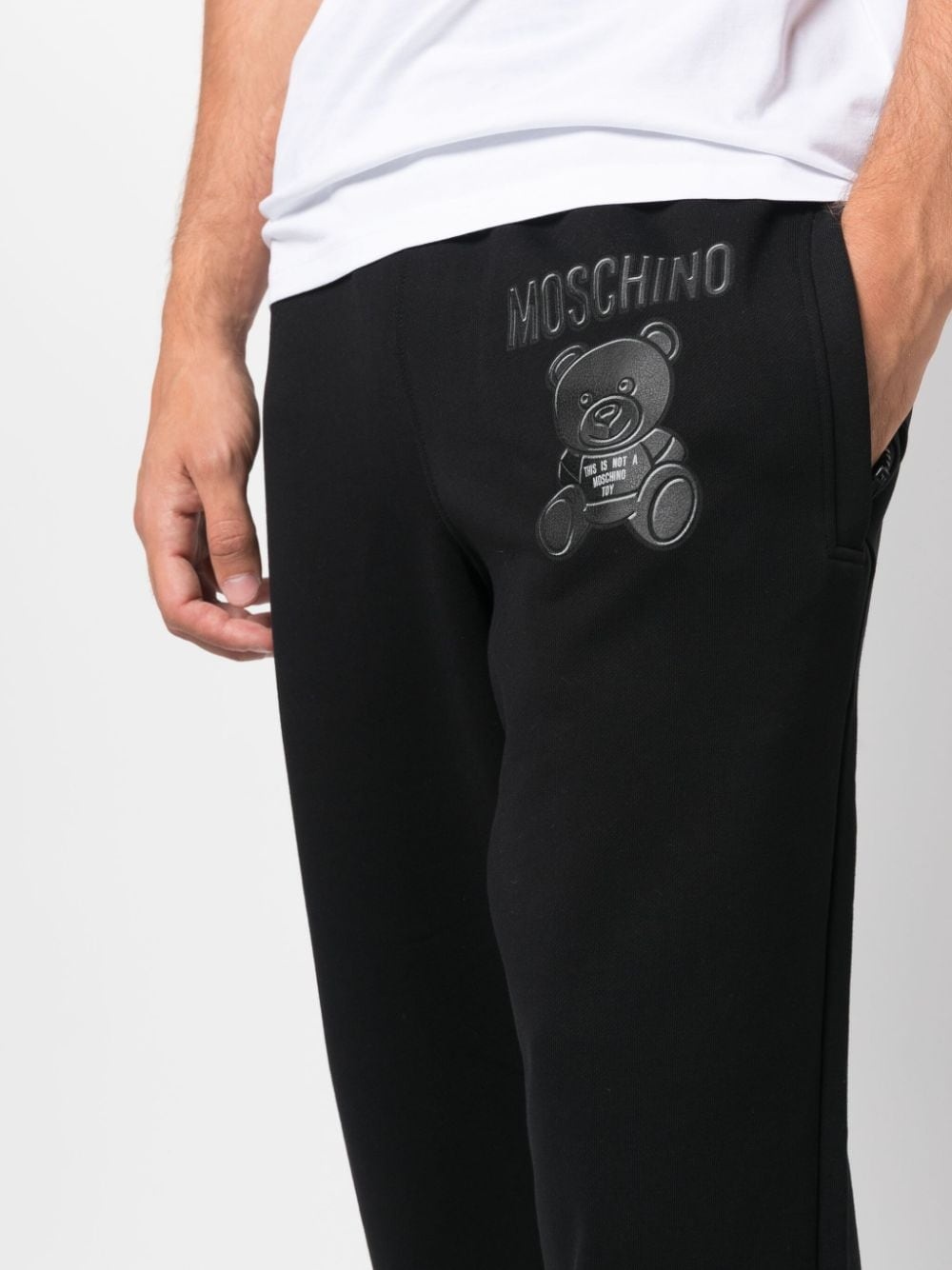 logo-print organic cotton track pants - 5