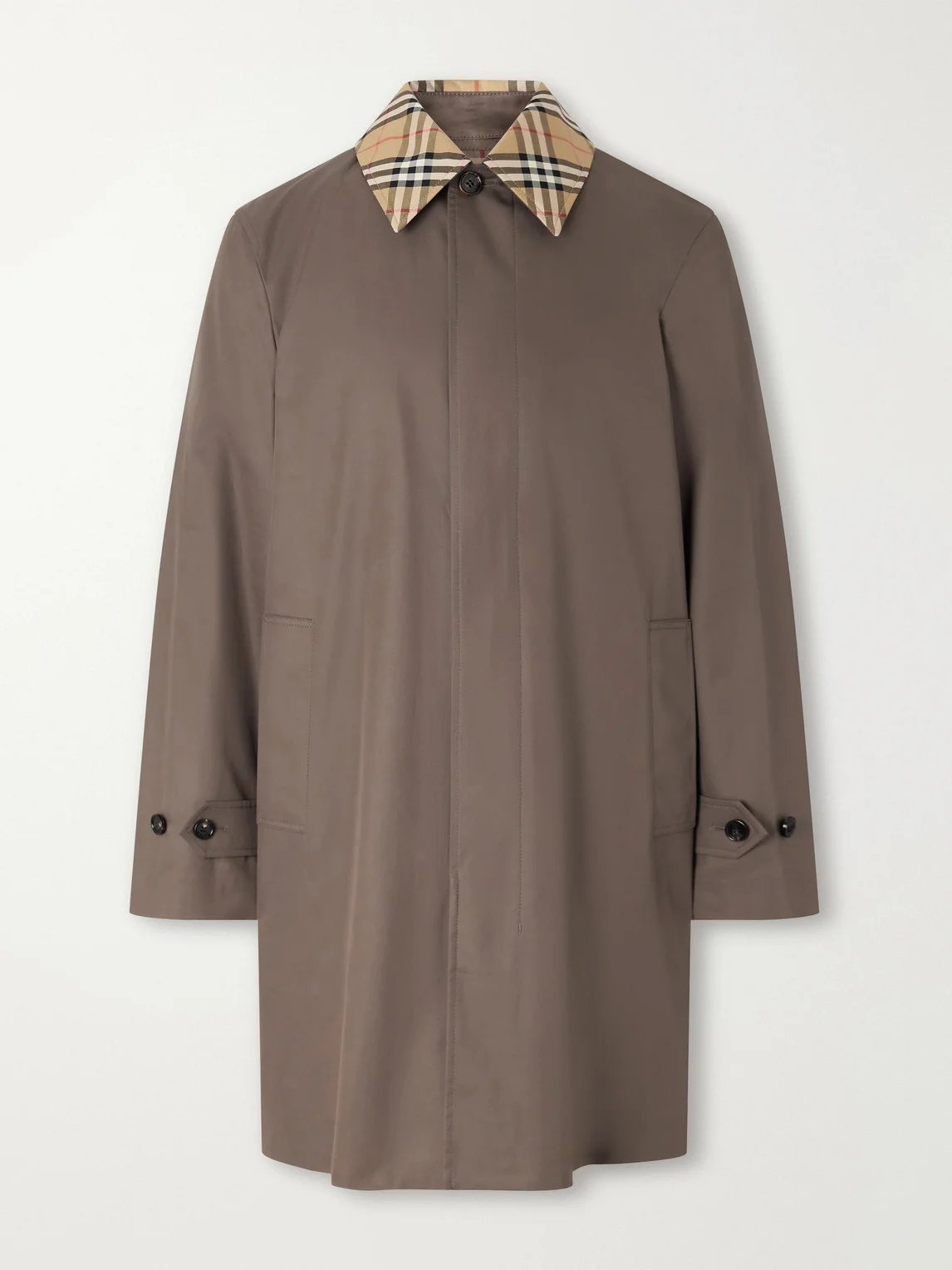 Tottenham Checked Cotton-Gabardine Trench Coat - 1